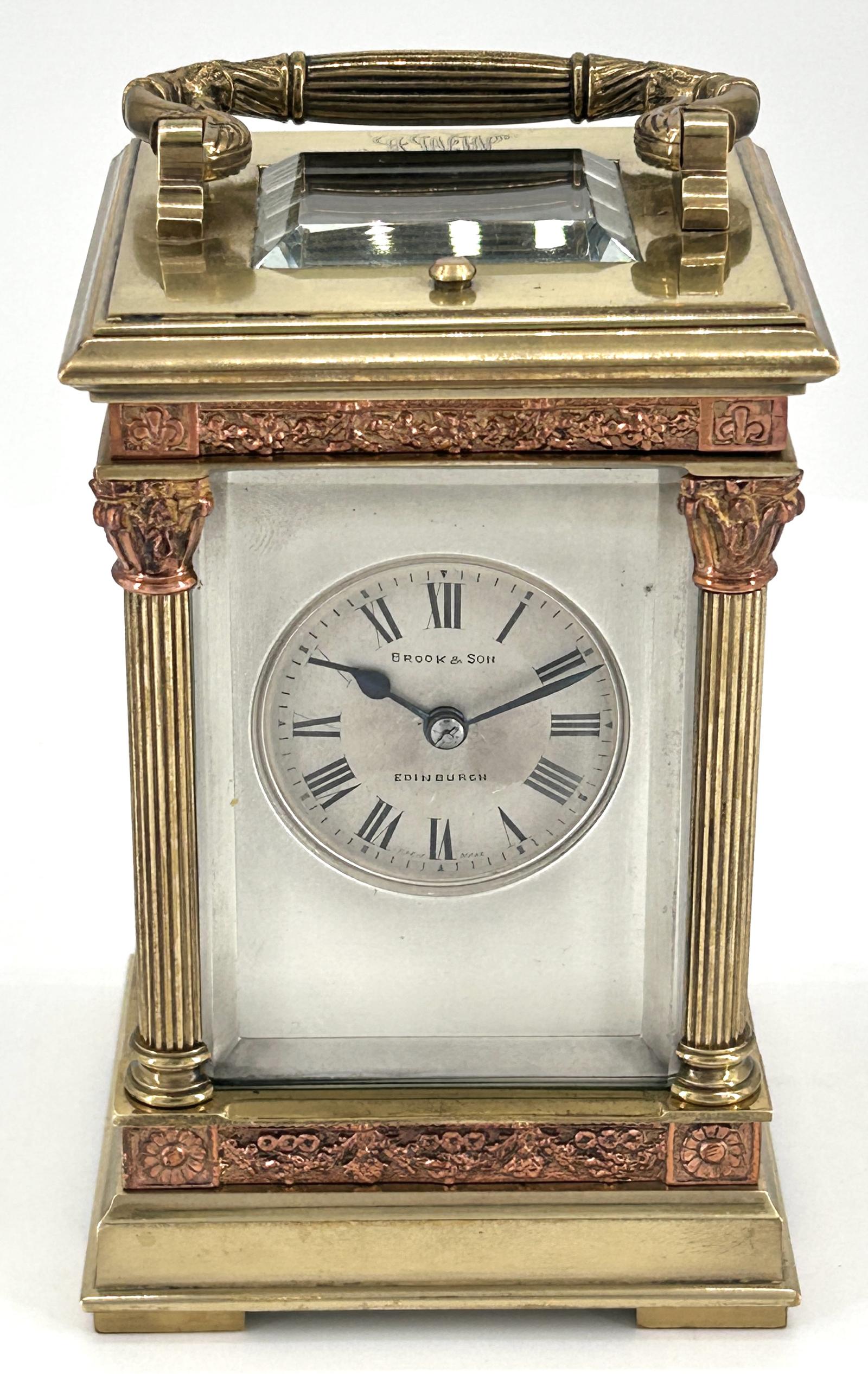 Incredible Neo Classical Antique French 8-day Carriage Clock by Brook & Son Edinburgh c.1860 (1 of 10)