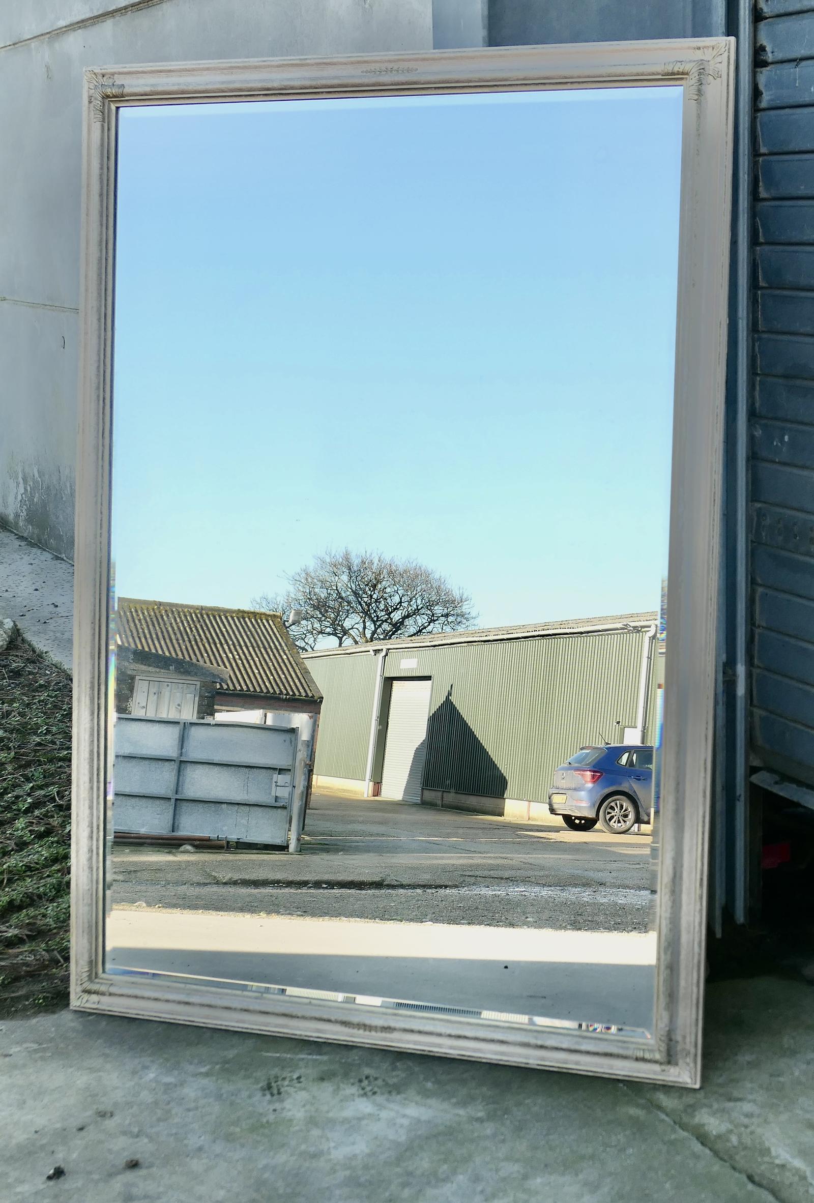 A Large Painted and Gilt Sponged Painted Mirror (1 of 8)