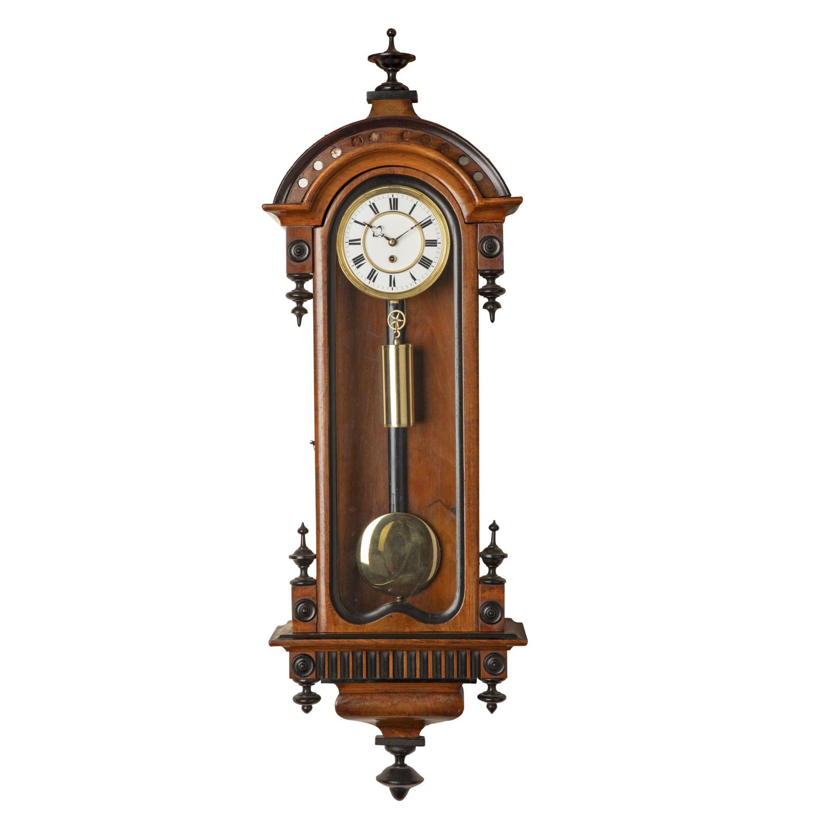 A Small 8-Day Vienna Regulator Timepiece Wall Clock (1 of 1)