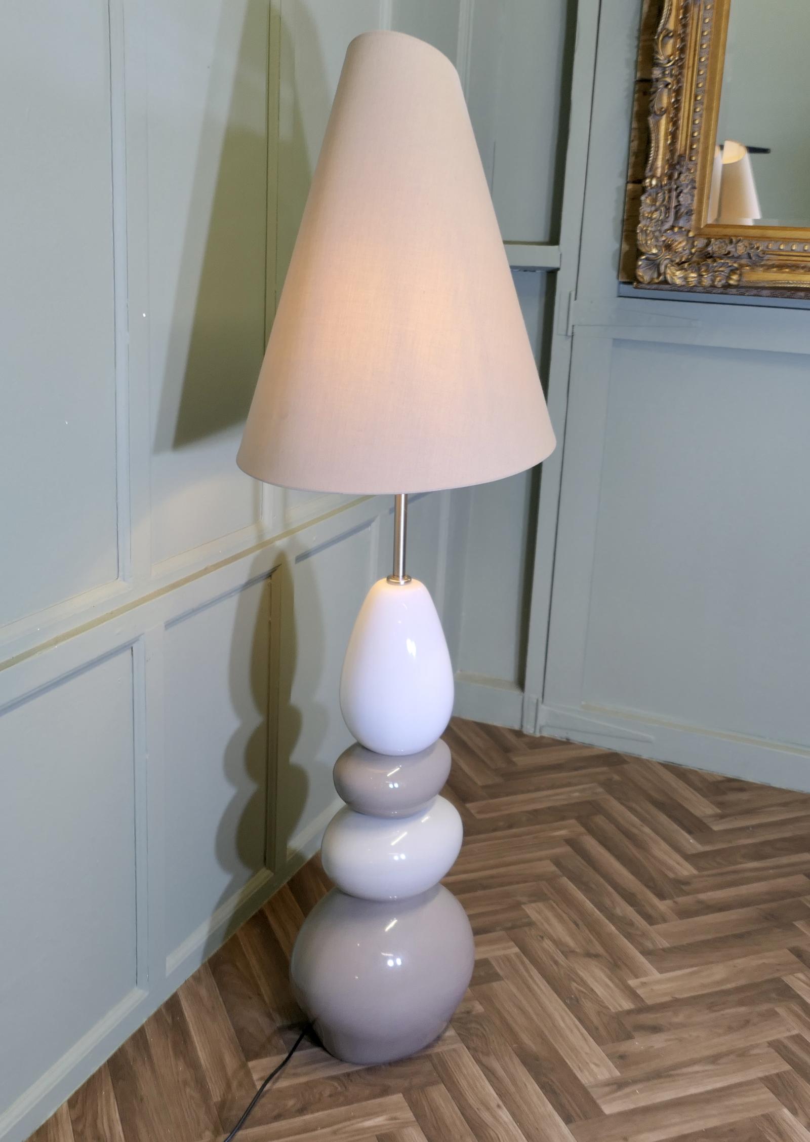 Very Tall Pebble Standard Floor Lamp from France (1 of 8)