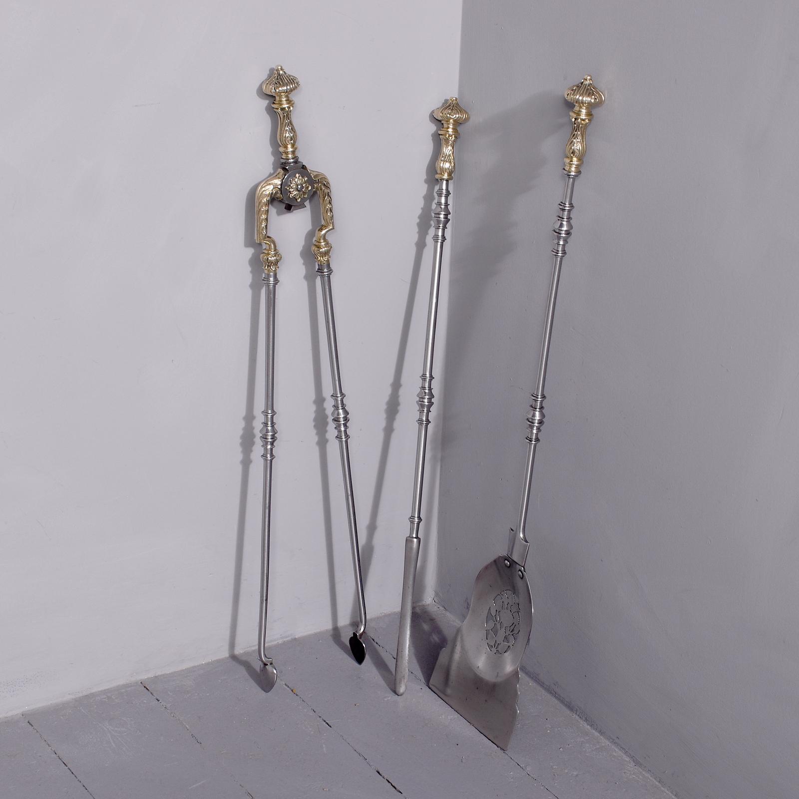 Set of George III Bi-metal Fireside Tools (1 of 9)