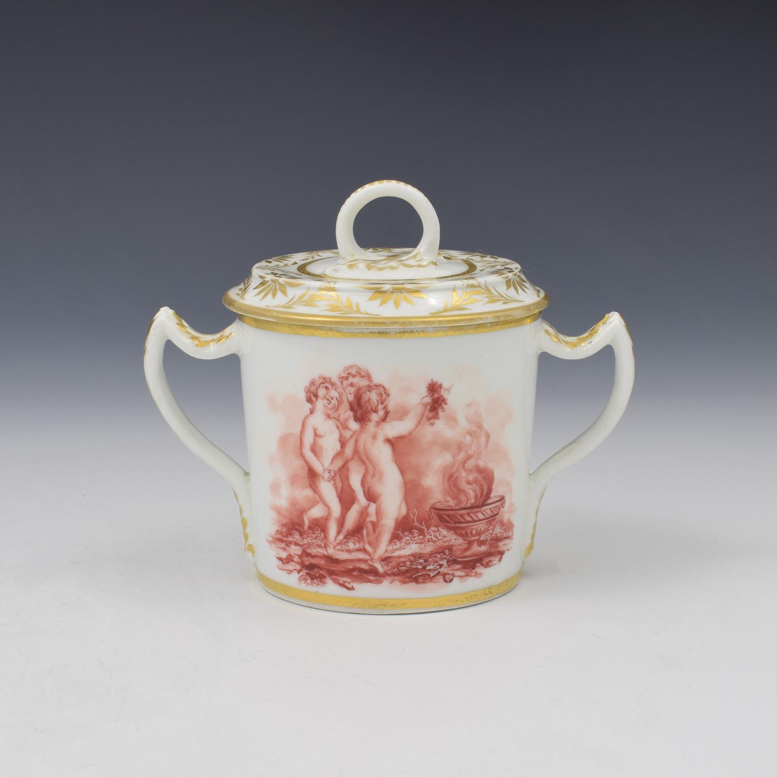 Stunning Bloor Derby Porcelain Chocolate Cup & Cover c.1825 (1 of 9)
