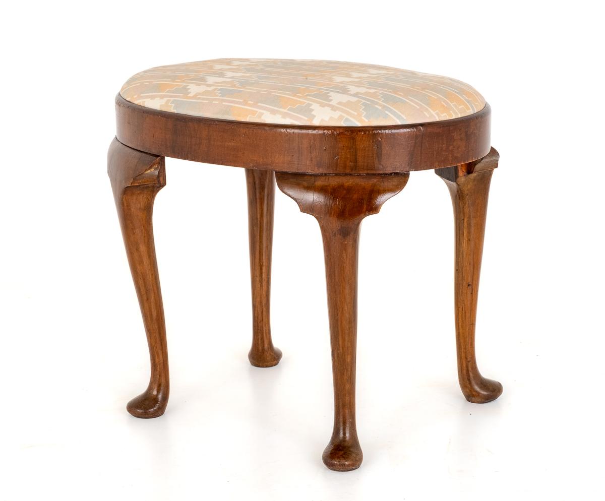Queen Anne Style Walnut Stool c.1900 (1 of 7)