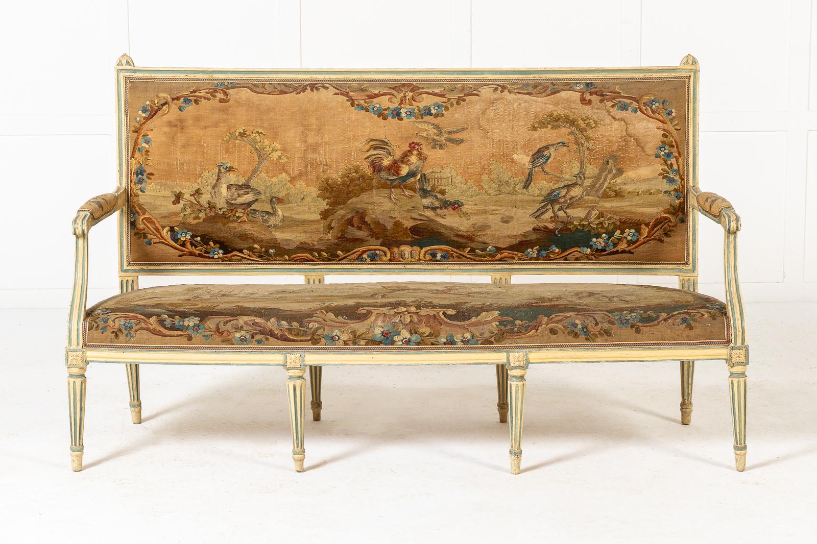 18th Century French Painted Settee (1 of 11)