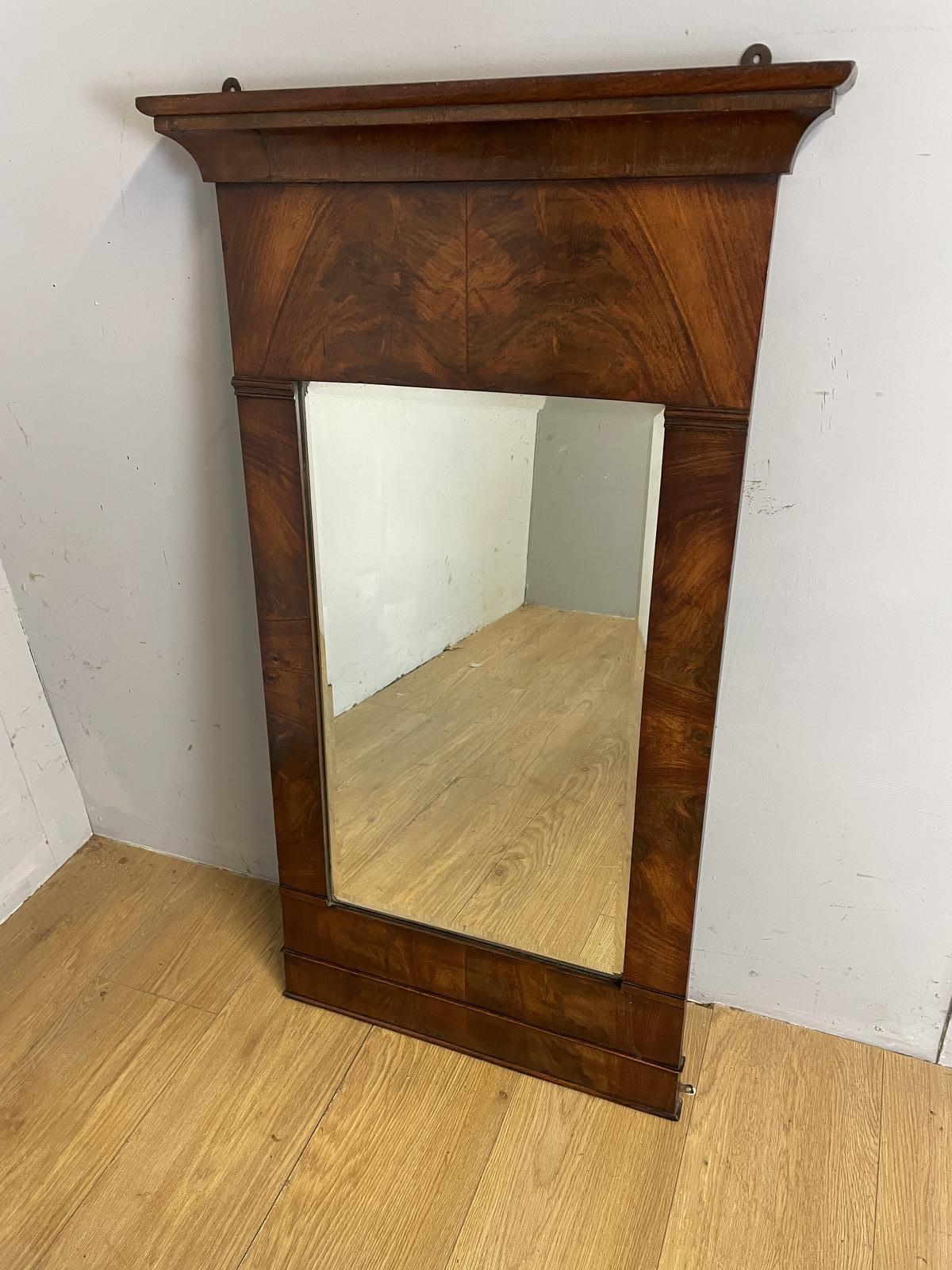 19th Century Flame Mahogany Biedermeier Pier Mirror (1 of 8)