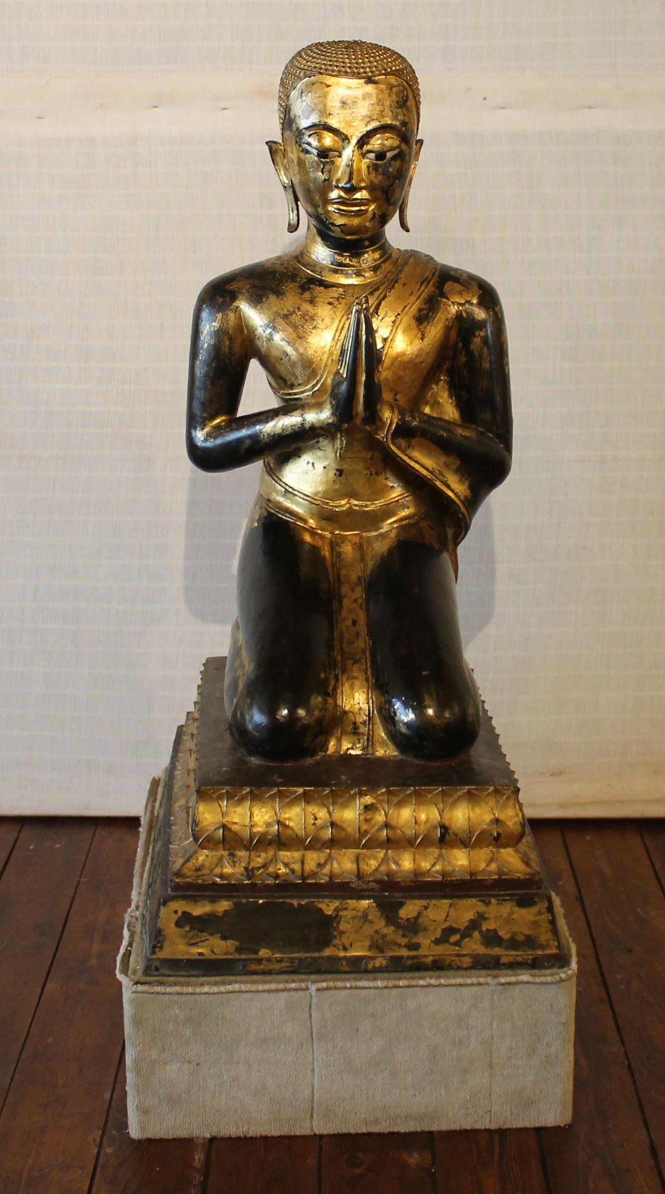 Large Bronze Monk - 18th Century - Ayuttheya Period - Thailand (1 of 14)