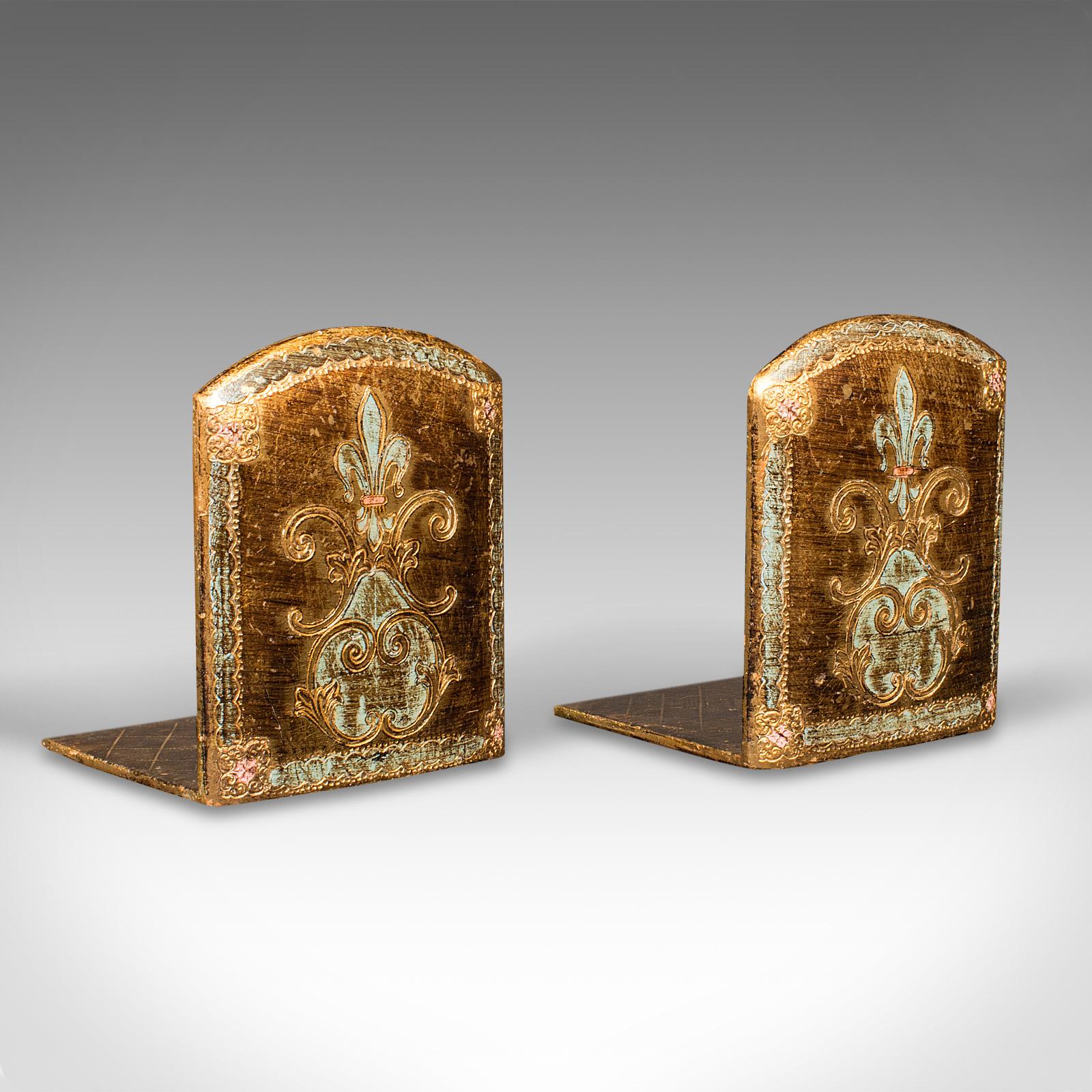 Pair Of Antique Decorative Bookends, Italian, Giltwood, Book Rest (1 of 8) Pair Of Antique Decorative Bookends, Italian, Giltwood, Book Rest (1 of 8)