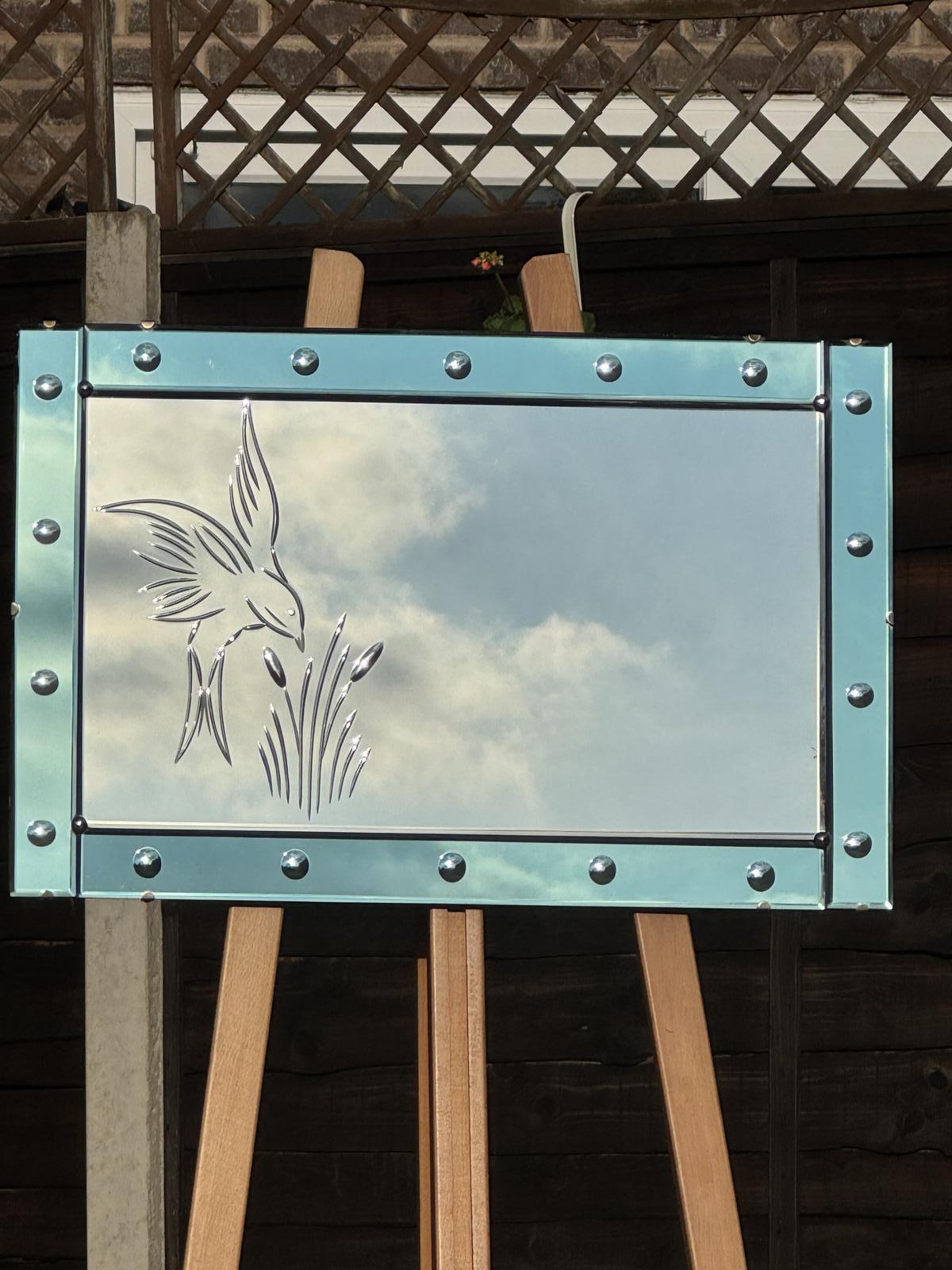 Green Deco Rectangular Mirror (1 of 6)