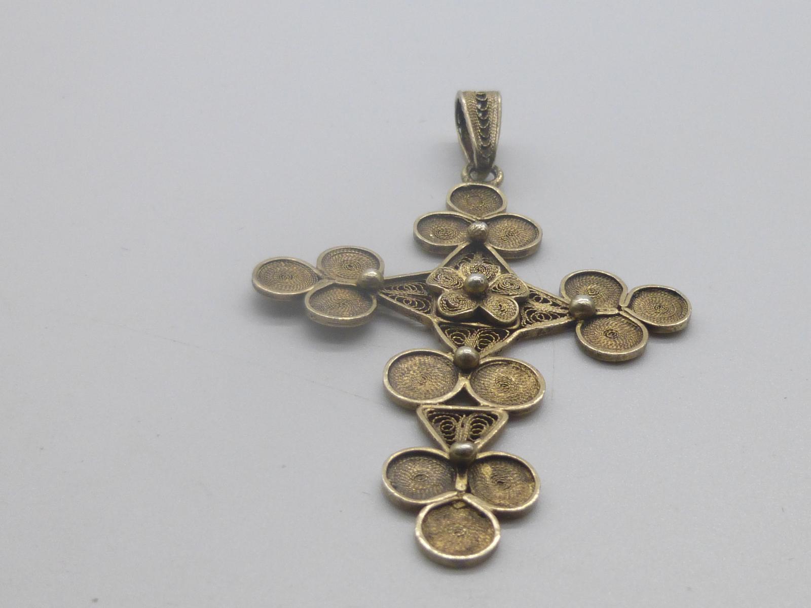 Silver Gilt Filigree Cross (1 of 5)