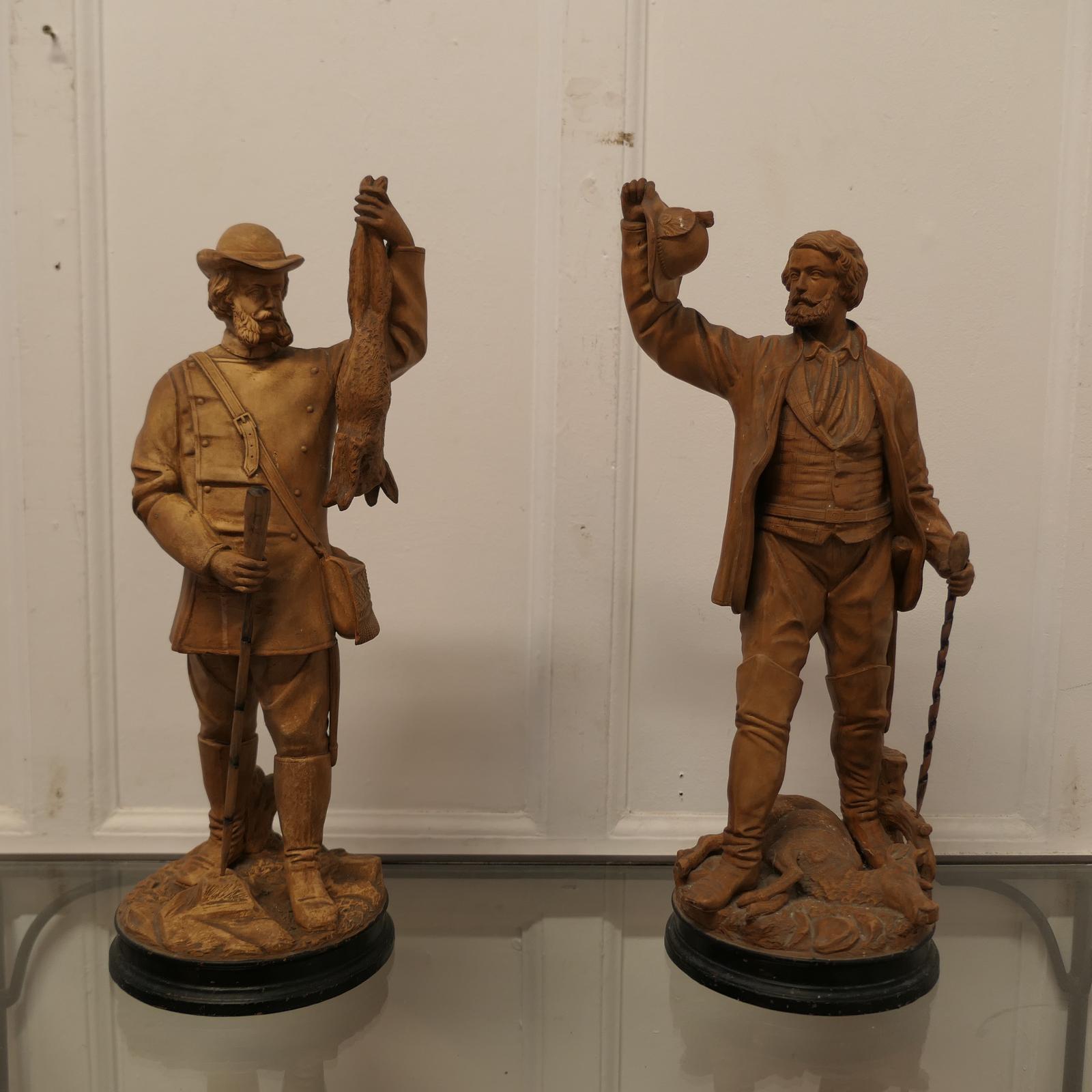 Pair of Pottery Black Forest Huntsmen Figures (1 of 11)