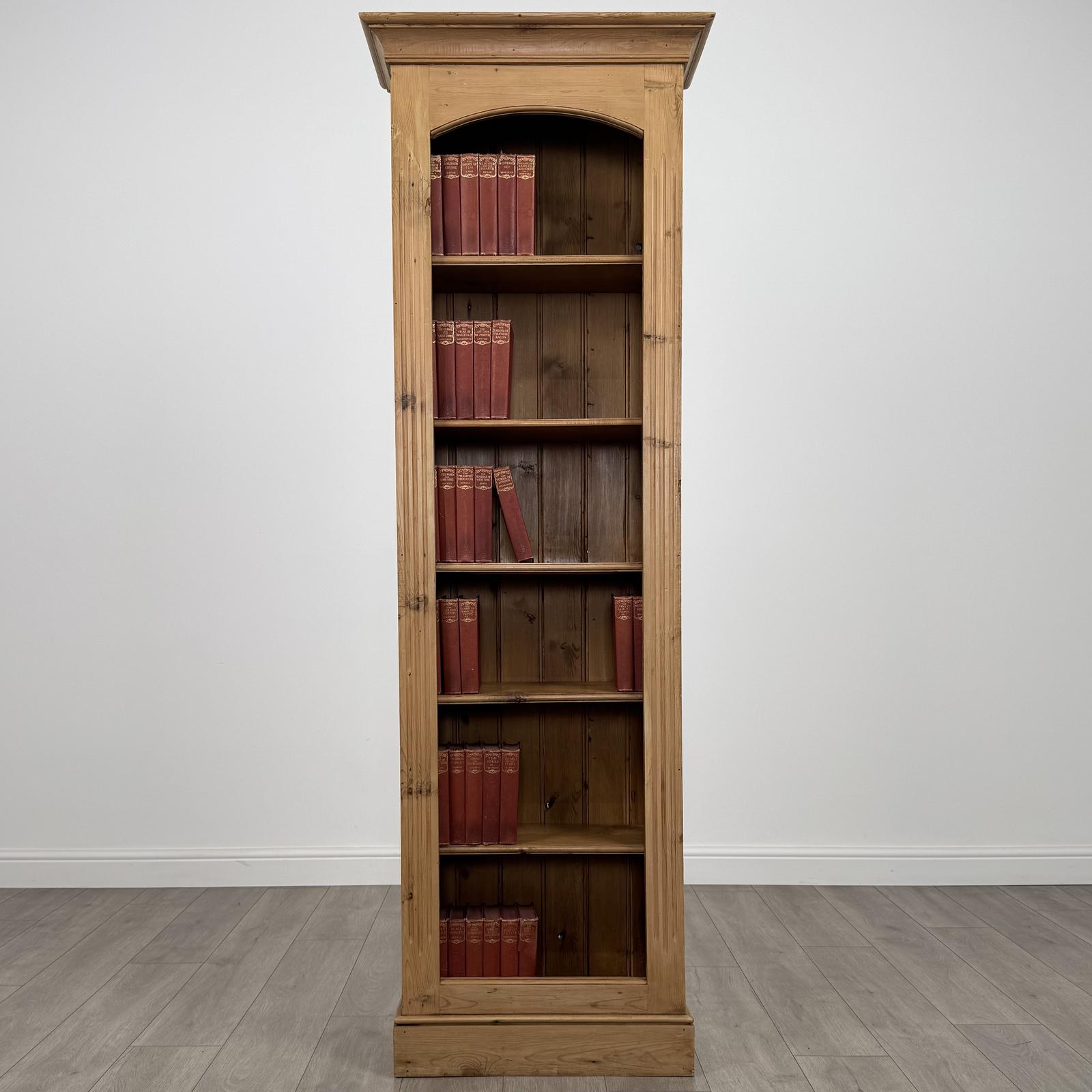 Vintage 20th Century Good Quality Pine Open Bookcase (1 of 10)