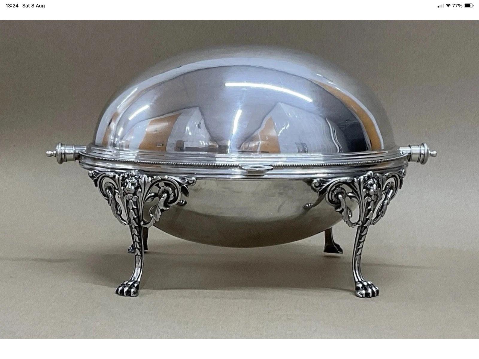 Antique Silver Plated Bacon Breakfast Roll Top Dish by Elkington & Co Victorian C1890 (1 of 7) Antique Silver Plated Bacon Breakfast Roll Top Dish by Elkington & Co Victorian C1890 (1 of 7)