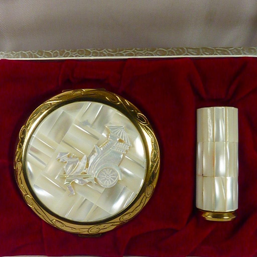 Vintage Mother of Pearl Vanity Set (1 of 14)