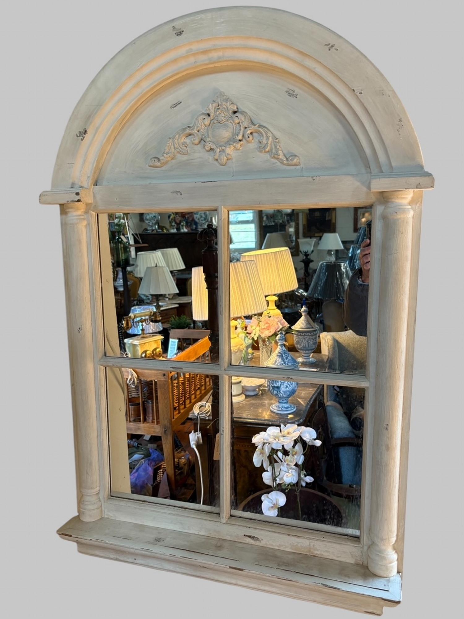 Arched Architectural Window Mirror – Painted (1 of 5)