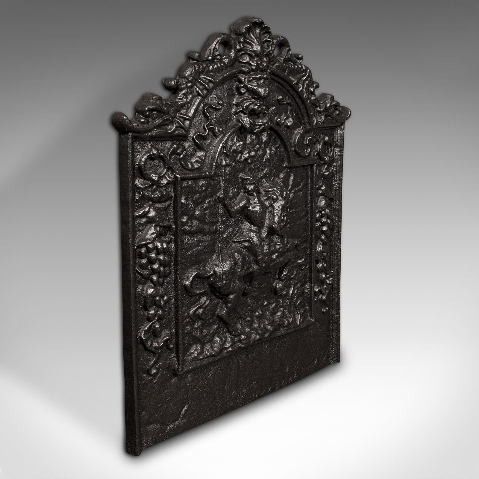 Heavy Antique Decorative Fire Back, English, Fireplace Reflector, Georgian c.1800 (1 of 8)