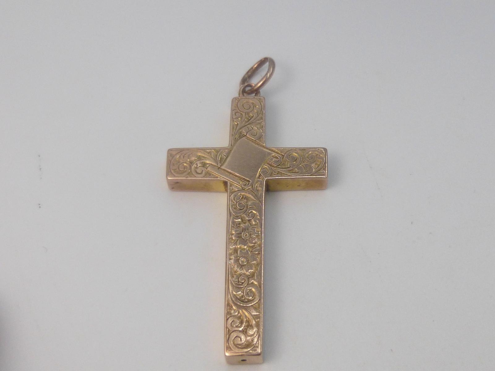 Antique 9ct Rose Gold Cross (1 of 6)