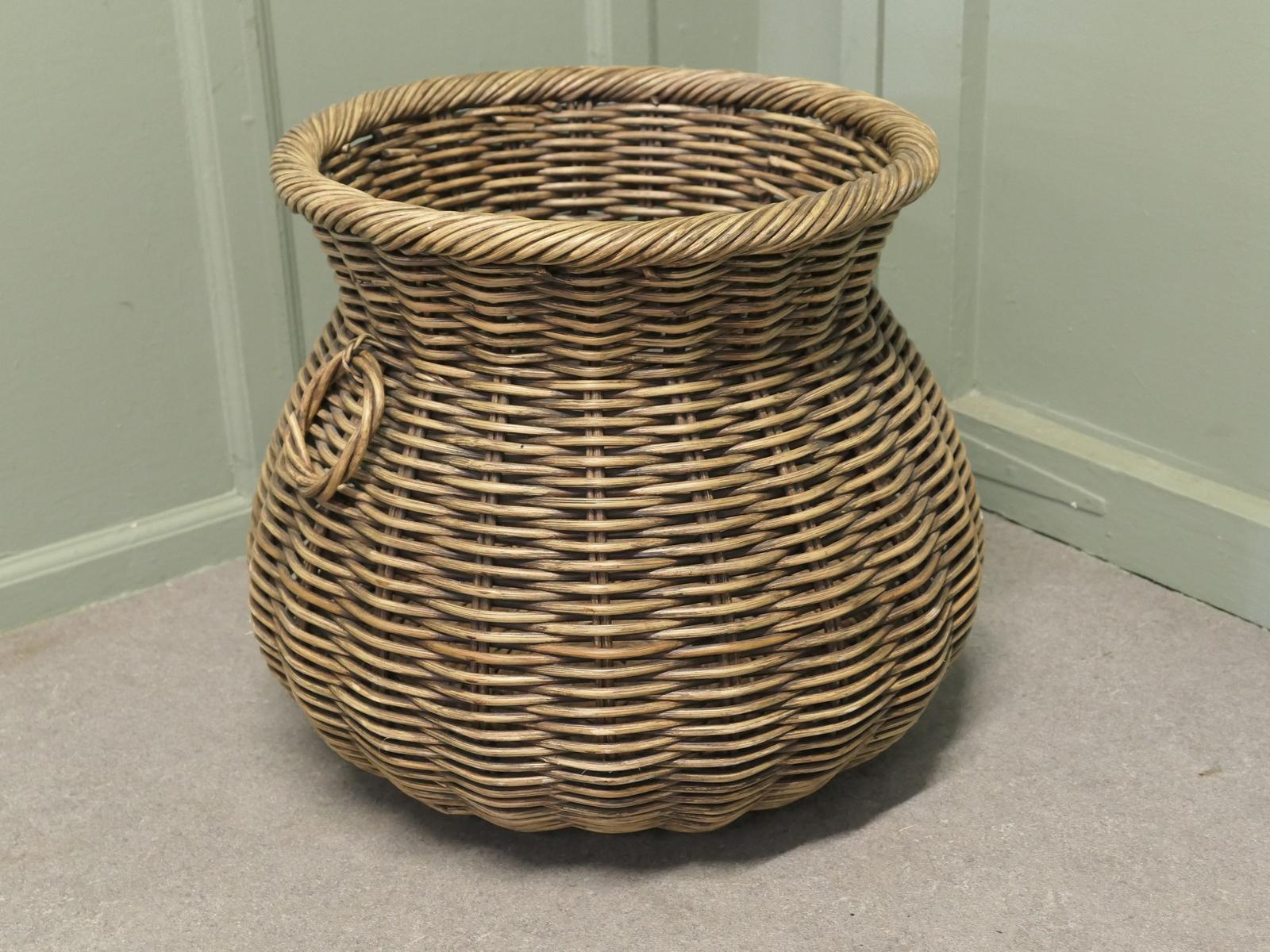 Antique Wicker Fireside Log Basket (1 of 5) Antique Wicker Fireside Log Basket (1 of 5)