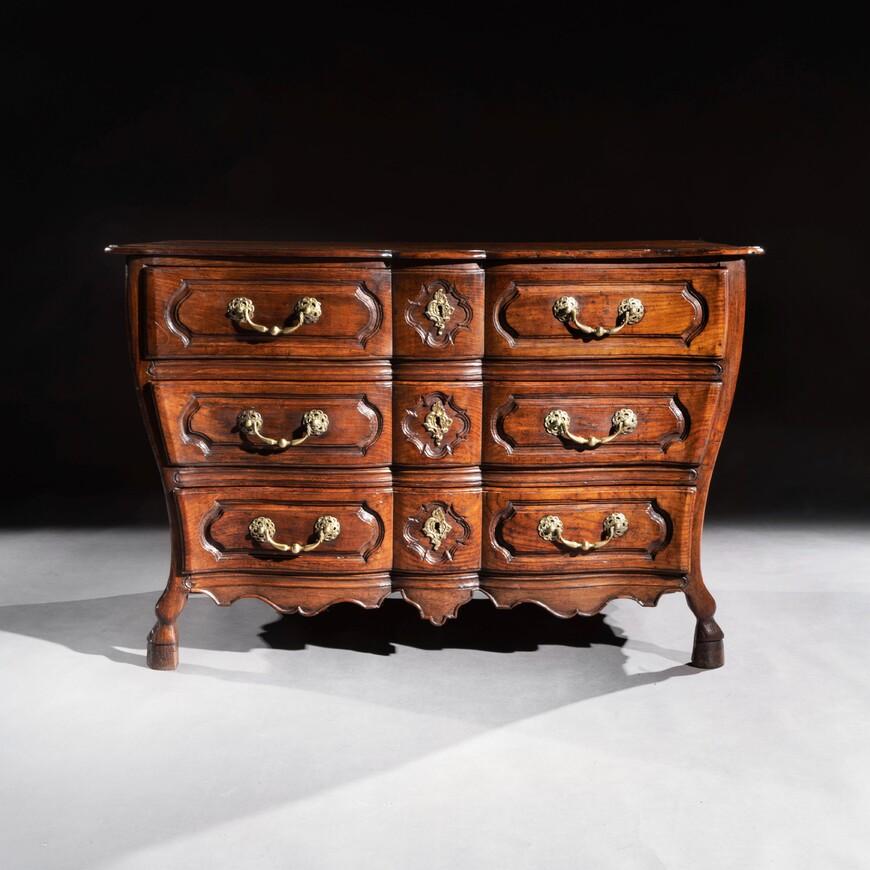 Mid 18th Century Louis XV Bombe Shaped Chestnut Provincial Commode (1 of 12)