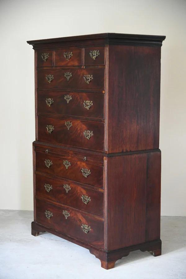 Antique Mahogany Georgian Chest on Chest (1 of 10)