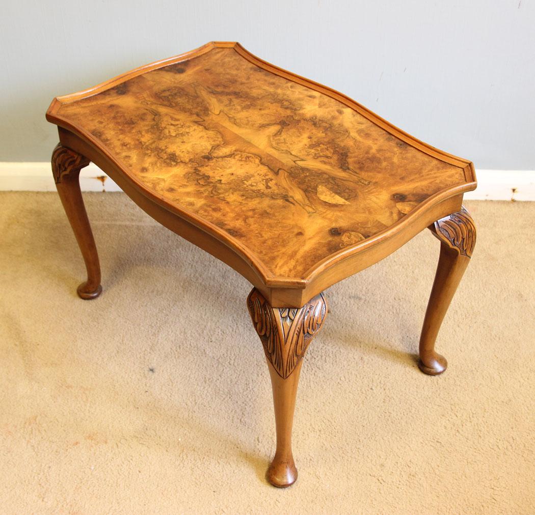 Burr Walnut Shaped Coffee Table (1 of 6) Burr Walnut Shaped Coffee Table (1 of 6)