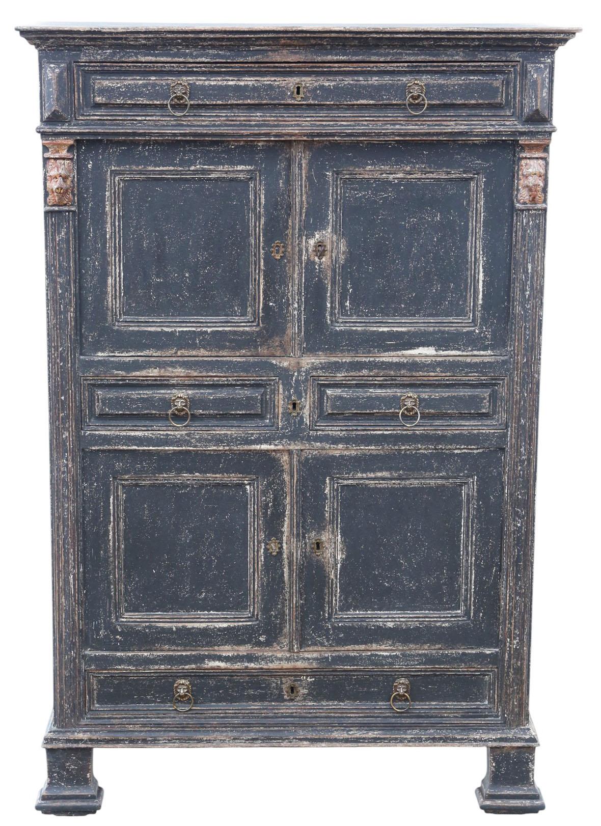 Antique Painted Kitchen/housekeeper’s Larder Cupboard – 19th Century Country House Storage Furniture (1 of 11)
