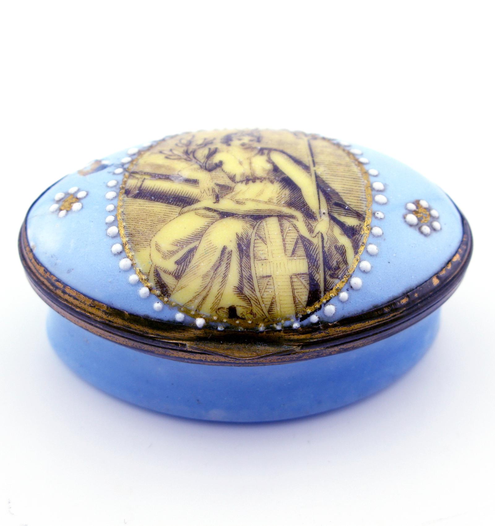 Rare 18th Century English Enamel Patch Box South Staffordshire Bilston (1 of 12)