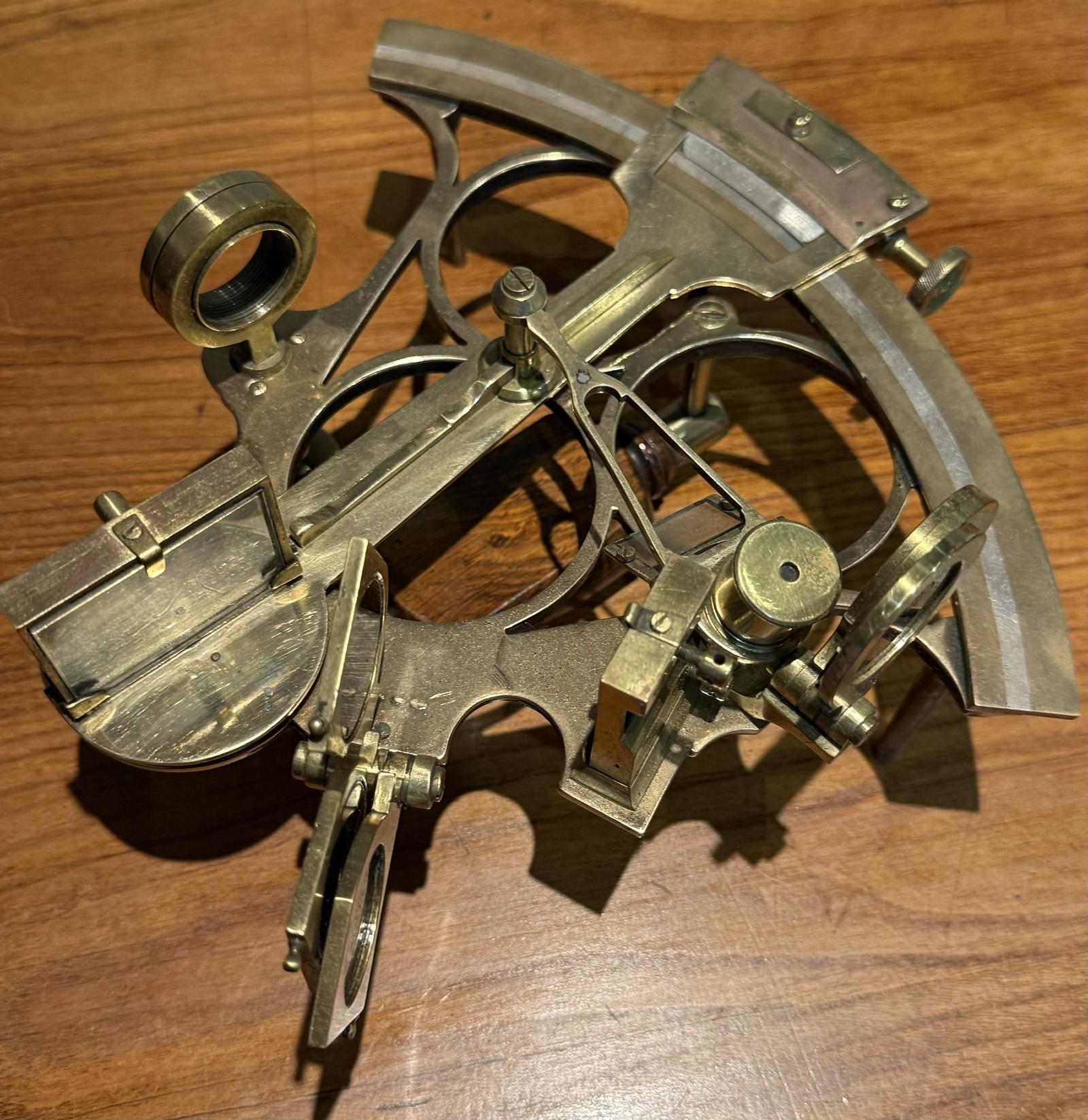 19th Century Three Ring Brass Sextant (1 of 5)