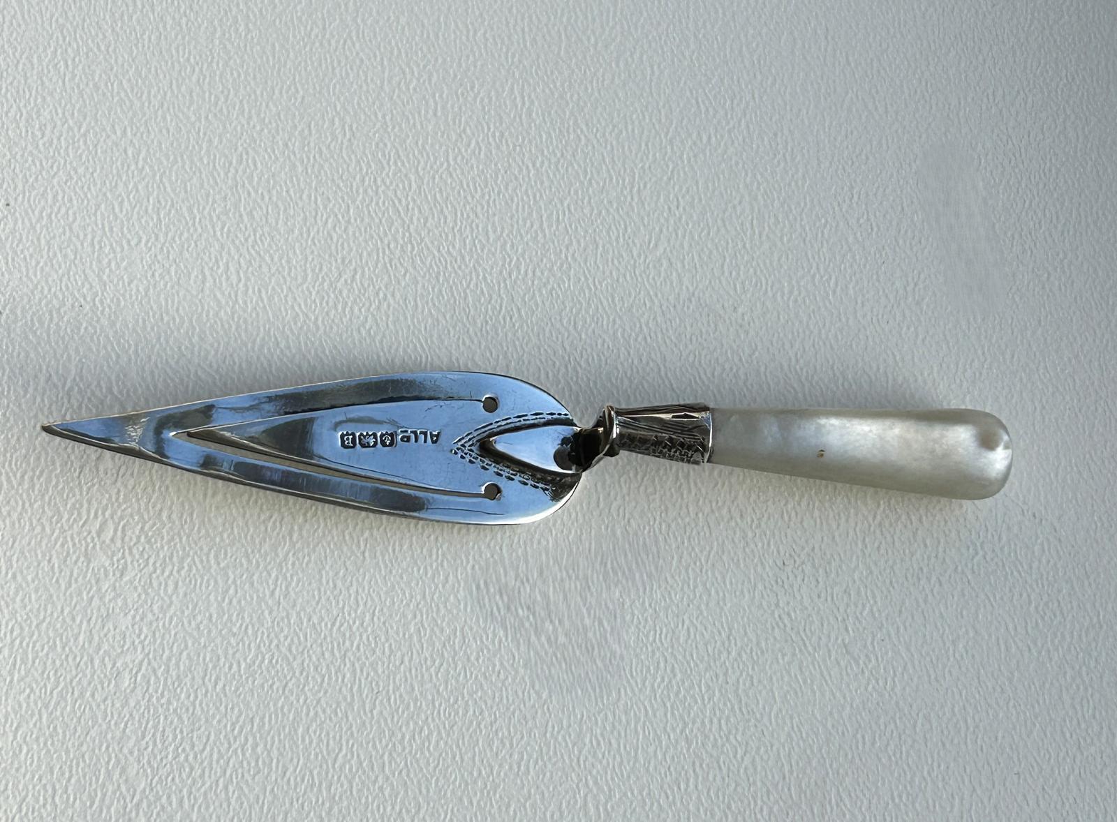 Novelty Silver & Mother of Pearl Trowel Bookmark (1 of 4)