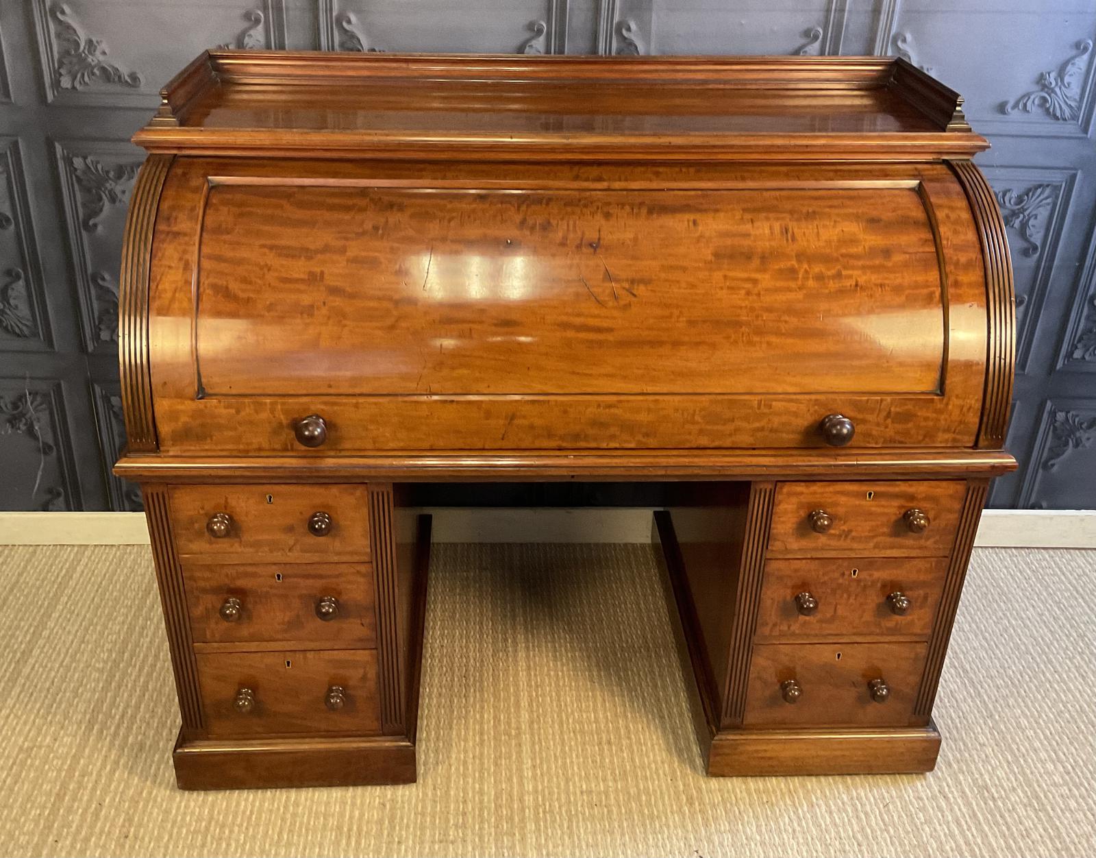 Quality Mahogany Cylinder Desk Hobbs & Co London (1 of 1) Quality Mahogany Cylinder Desk Hobbs & Co London (1 of 1)