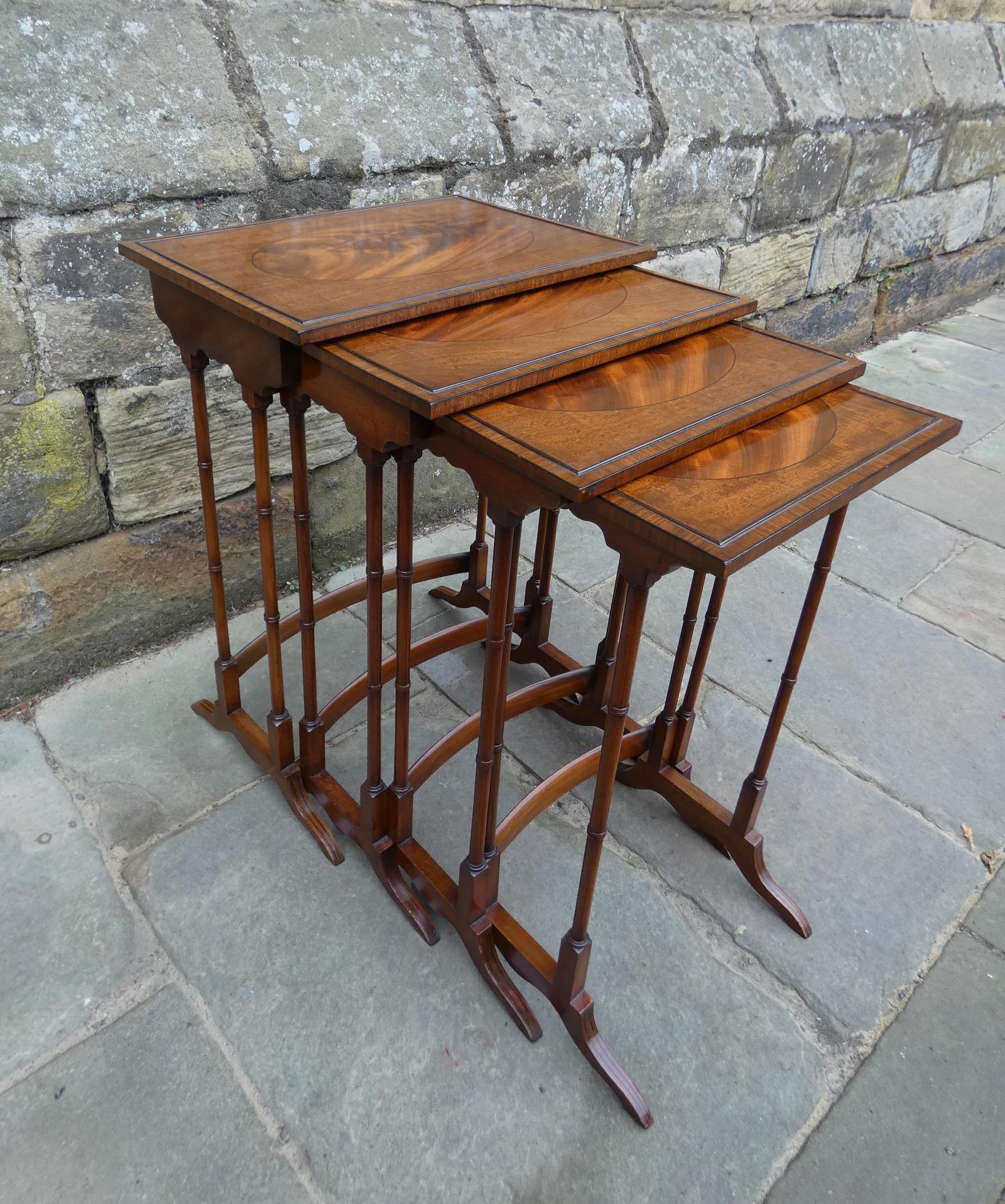 Mahogany Nest of Four Tables (1 of 7)