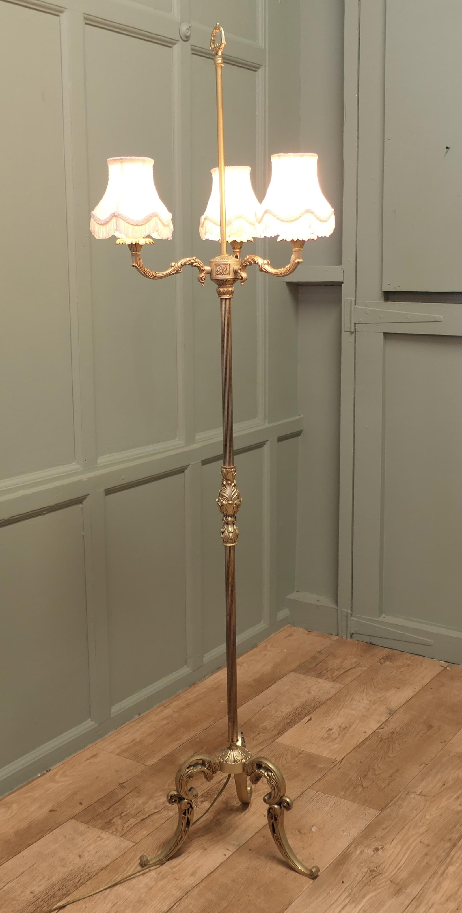 Rococo Brass Candelabra Floor Lamp / Standard Lamp (1 of 12) Rococo Brass Candelabra Floor Lamp / Standard Lamp (1 of 12)