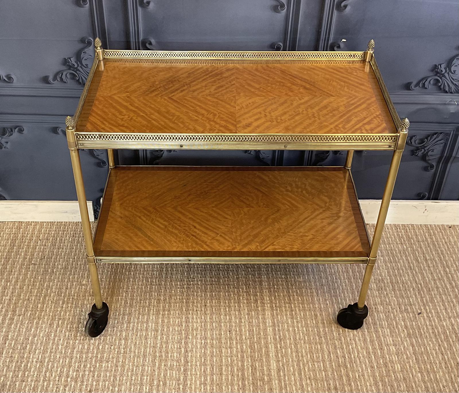 Satinwood & Gilt Lacquered Brass Trolley (1 of 1)