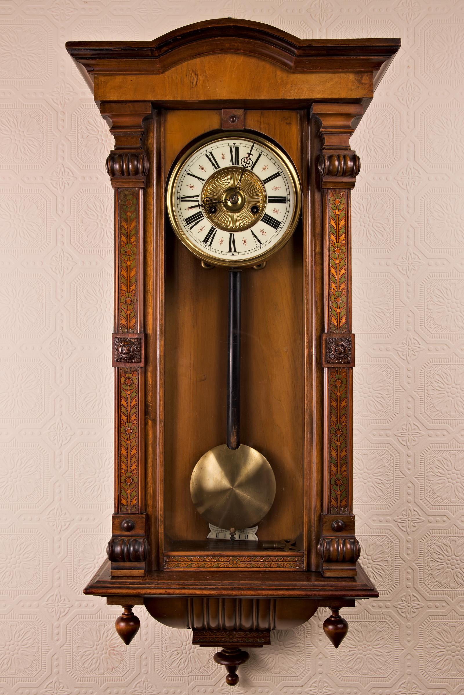 Immaculate, Walnut, Vienna Style Wall Clock (1 of 5)