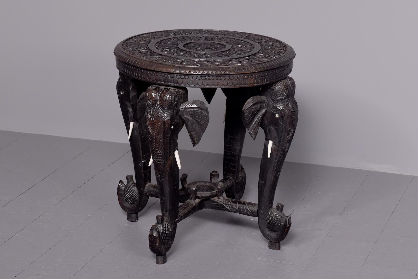 Profusely Carved Indian Occasional Table (1 of 7)