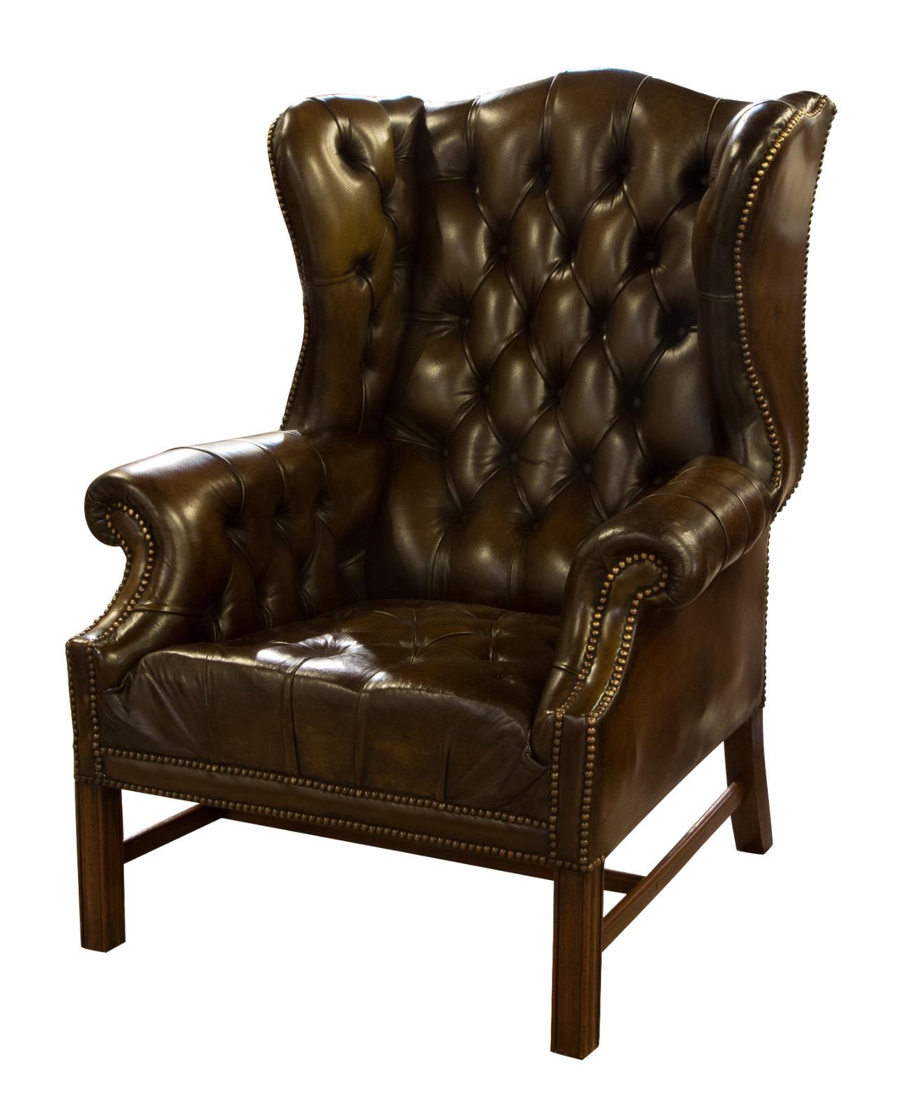Leather Wing Chair (1 of 7) Leather Wing Chair (1 of 7)