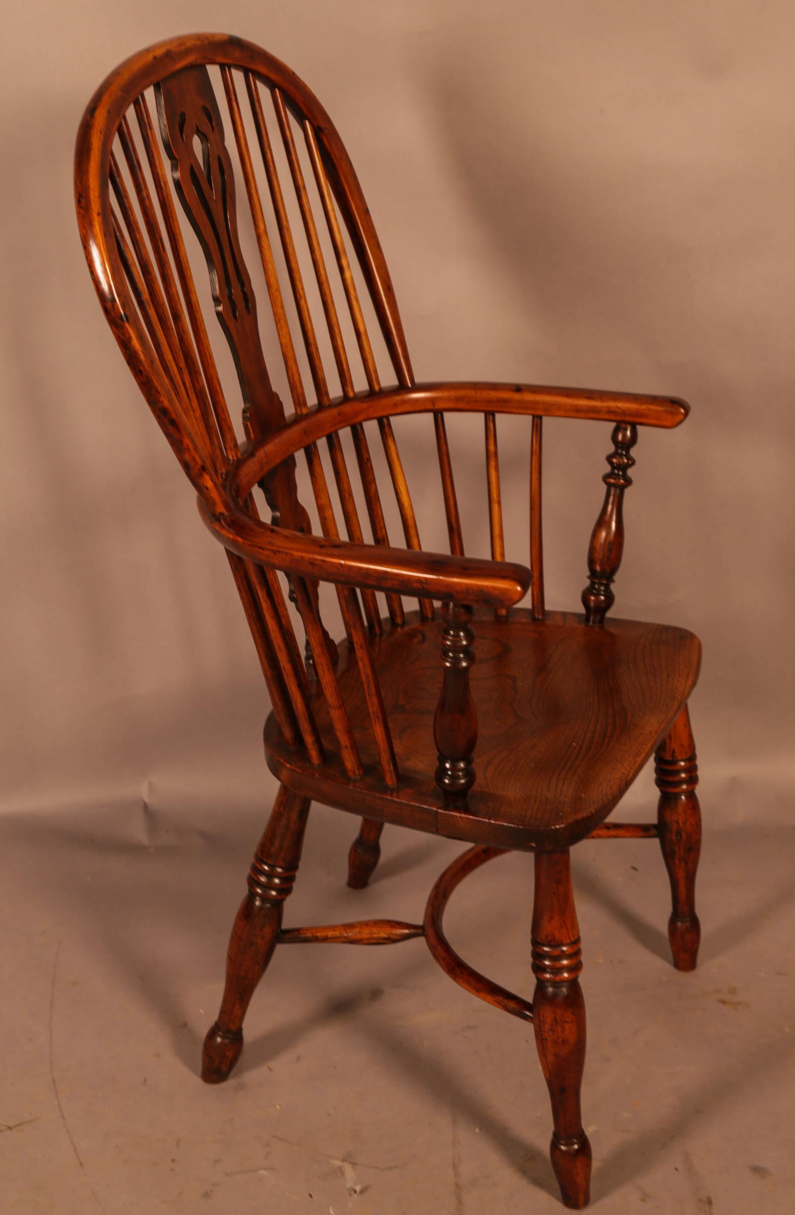 Good High Back Windsor Chair c.1840 (1 of 11)