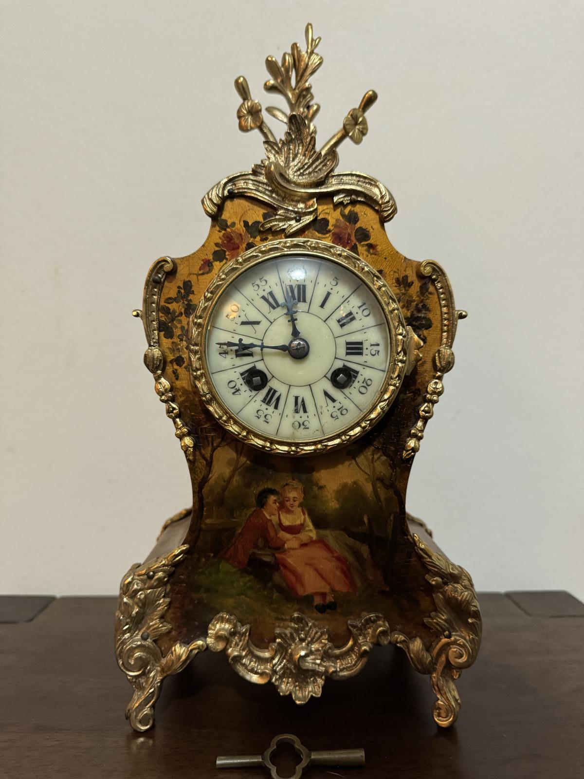 19th Century French Louis XV Style Mantel Clock (1 of 15)