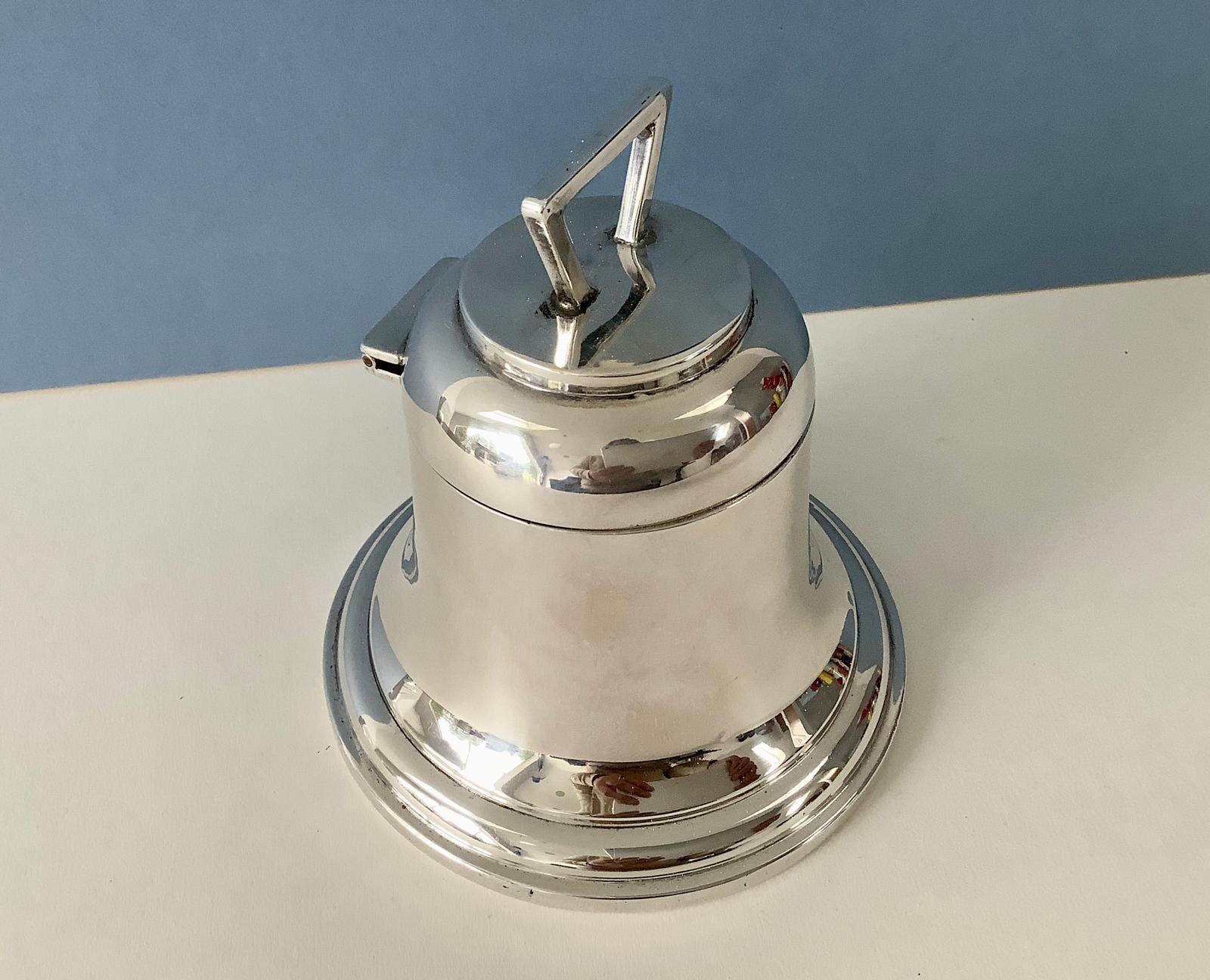 Solid Silver Bell Shaped Inkwell 1932 (1 of 6)