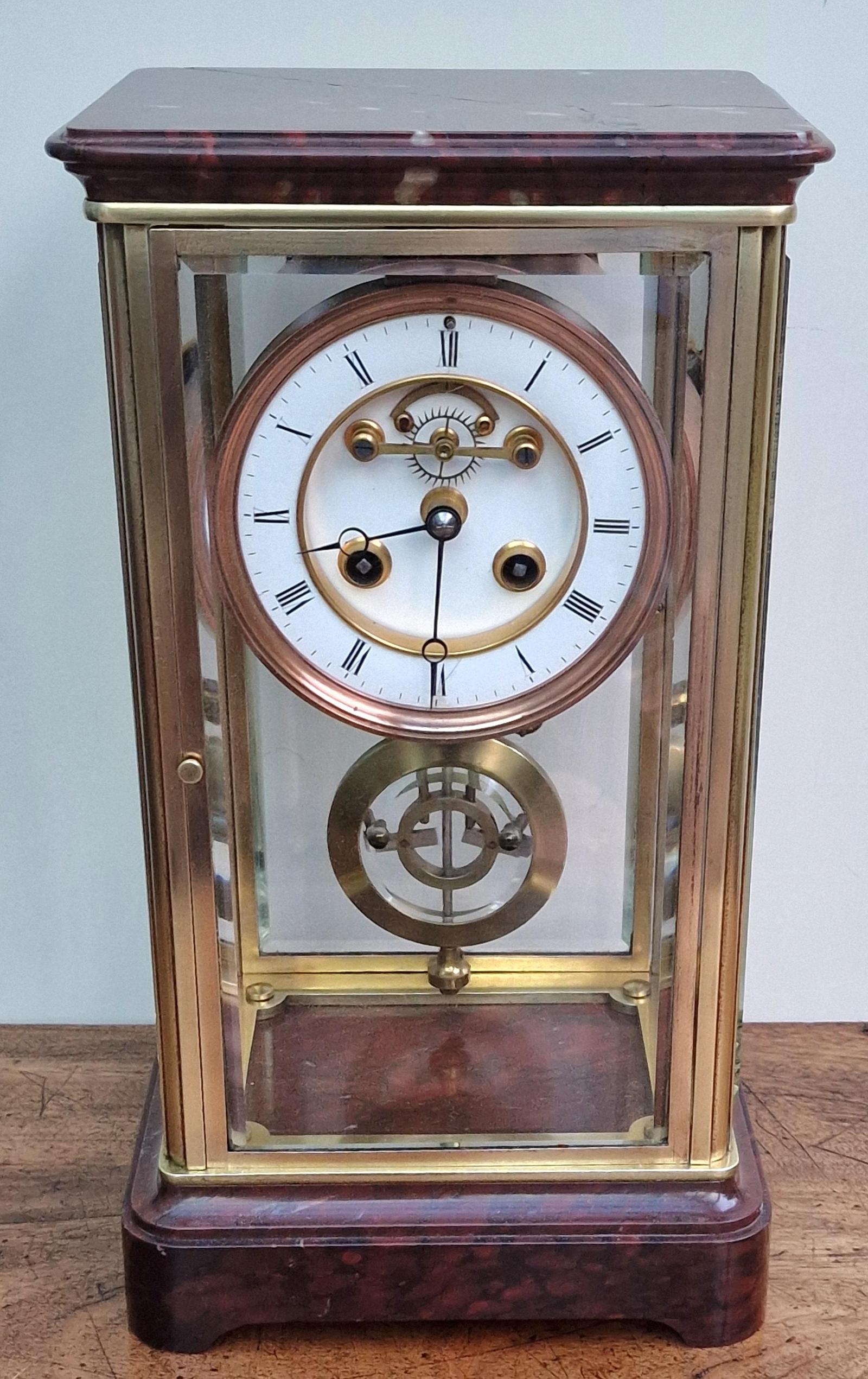 Four Glass Mantel Clock (1 of 6)