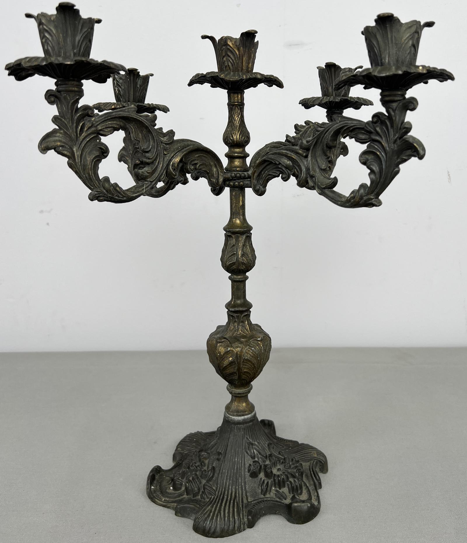Candelabra Vintage French Metal Five Arm Candle Holder (1 of 13) Candelabra Vintage French Metal Five Arm Candle Holder (1 of 13)