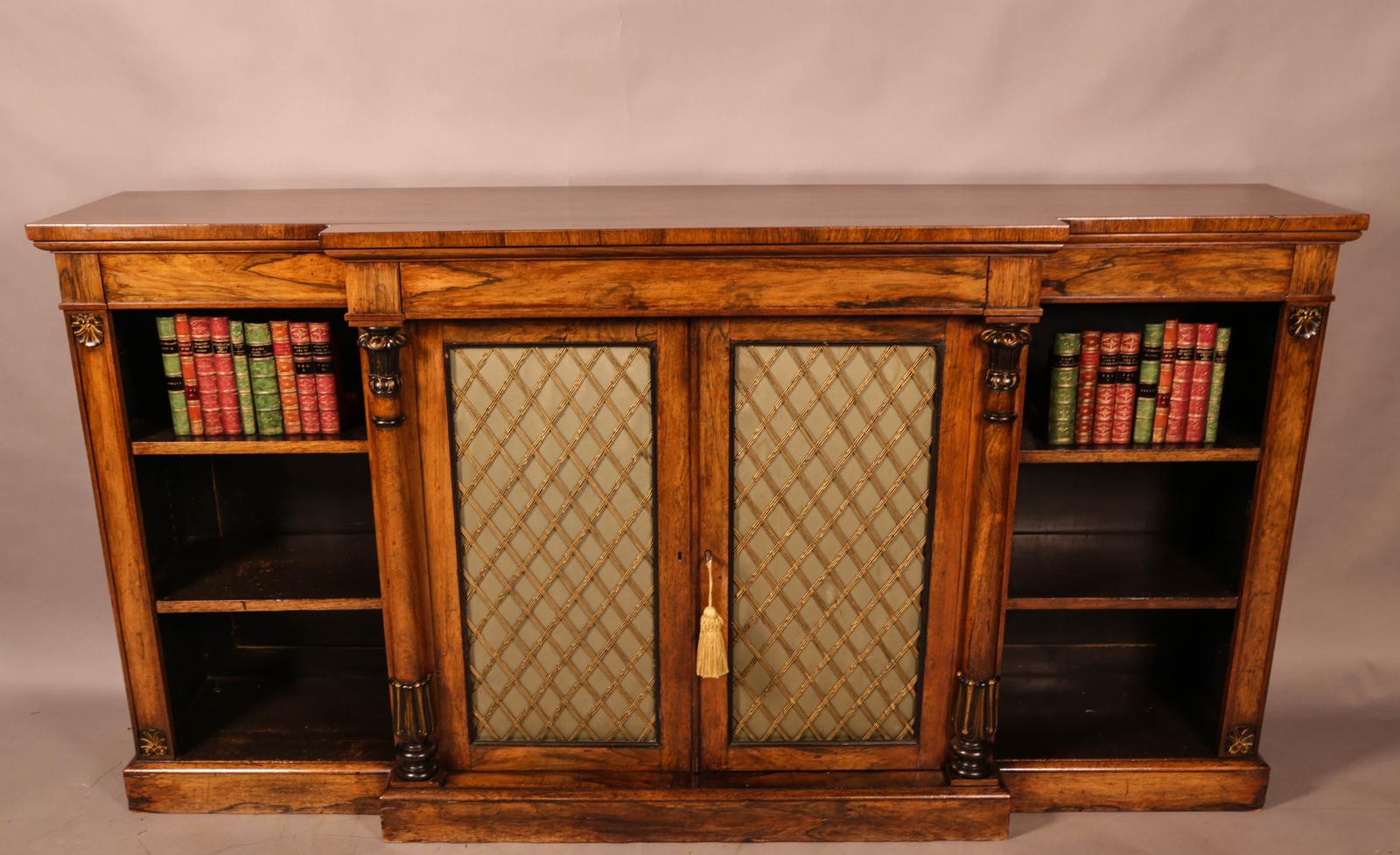 Regency Period Low Bookcase in Rosewood (1 of 12) Regency Period Low Bookcase in Rosewood (1 of 12)