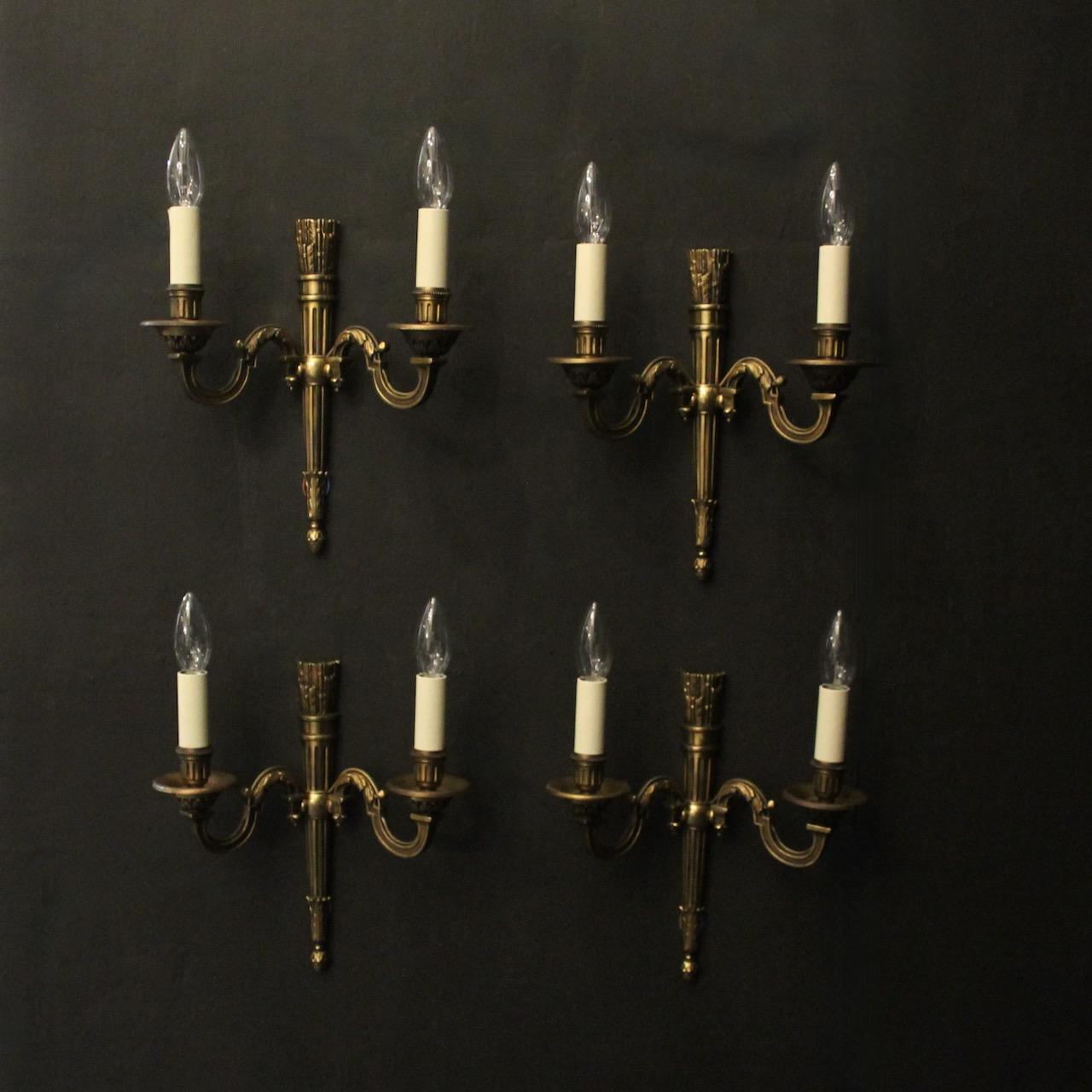 French Set of 4 Empire Gilded Wall Lights (1 of 10) French Set of 4 Empire Gilded Wall Lights (1 of 10)