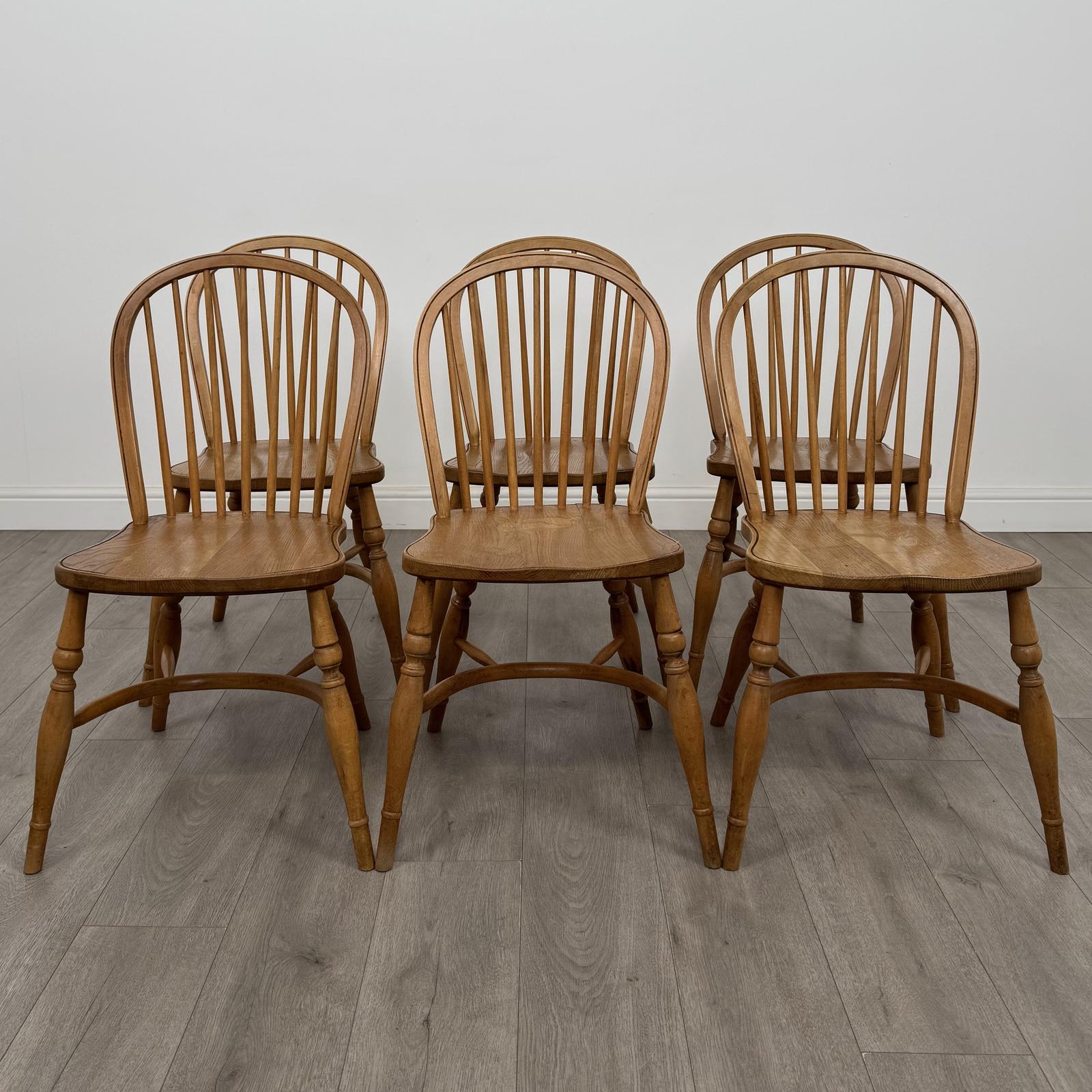 Antique 20th Century Set Of 6 Ash Windsor Dining Chairs (1 of 8) Antique 20th Century Set Of 6 Ash Windsor Dining Chairs (1 of 8)
