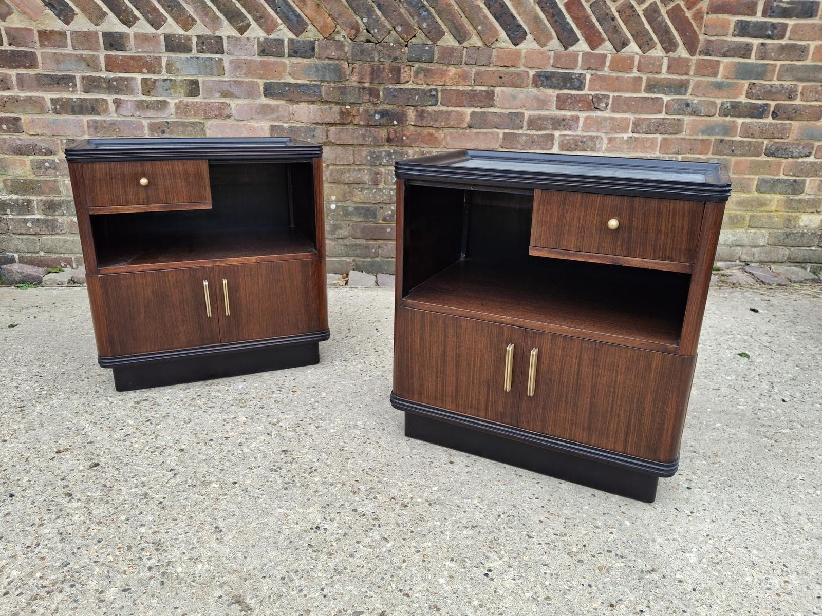 Pair Art Deco Style Rosewood Bedside Cabinets German Antique Engert Nightstands Mirror (1 of 23) Pair Art Deco Style Rosewood Bedside Cabinets German Antique Engert Nightstands Mirror (1 of 23)