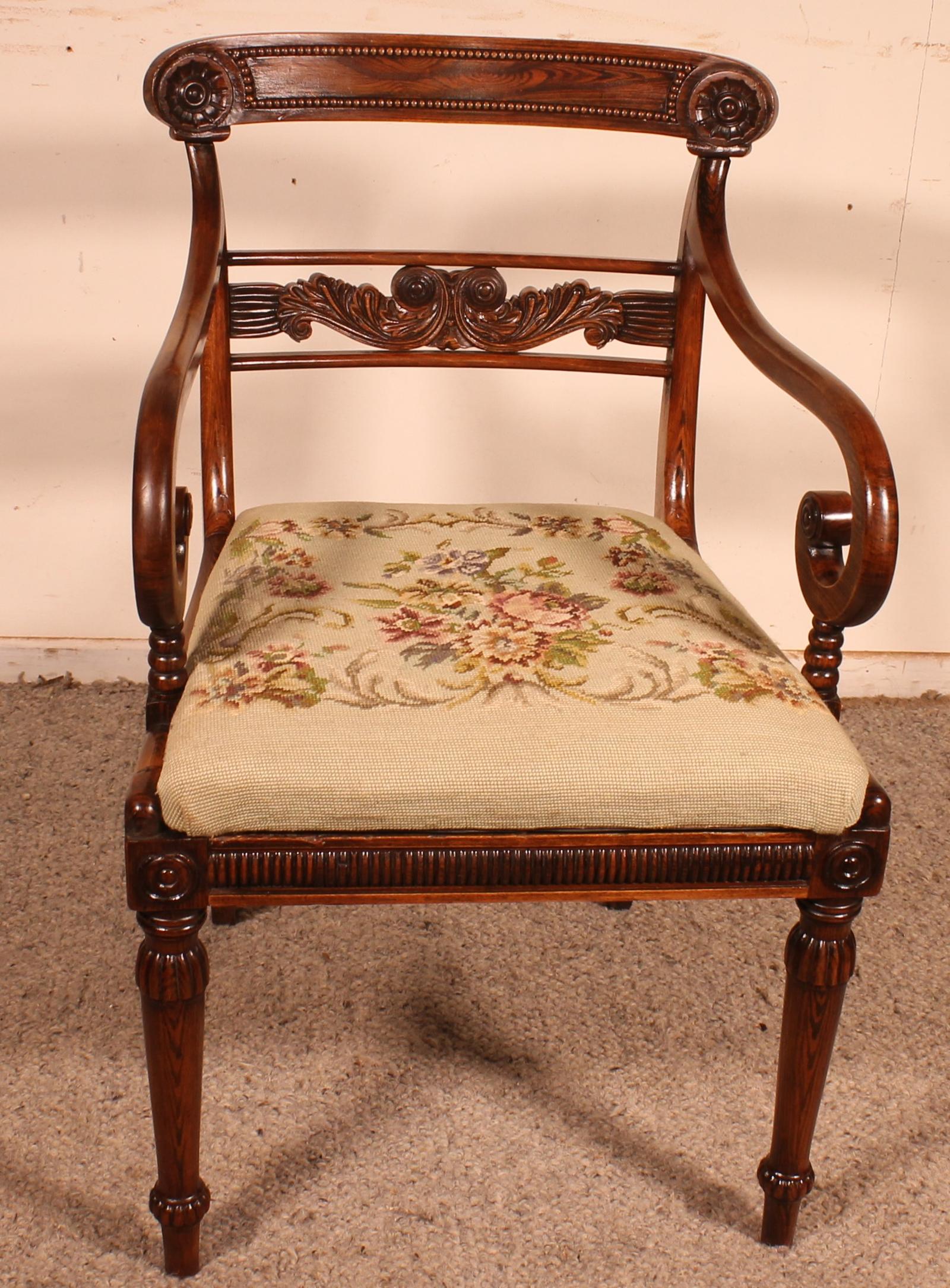 Armchair in Rosewood Regency Period (1 of 11)