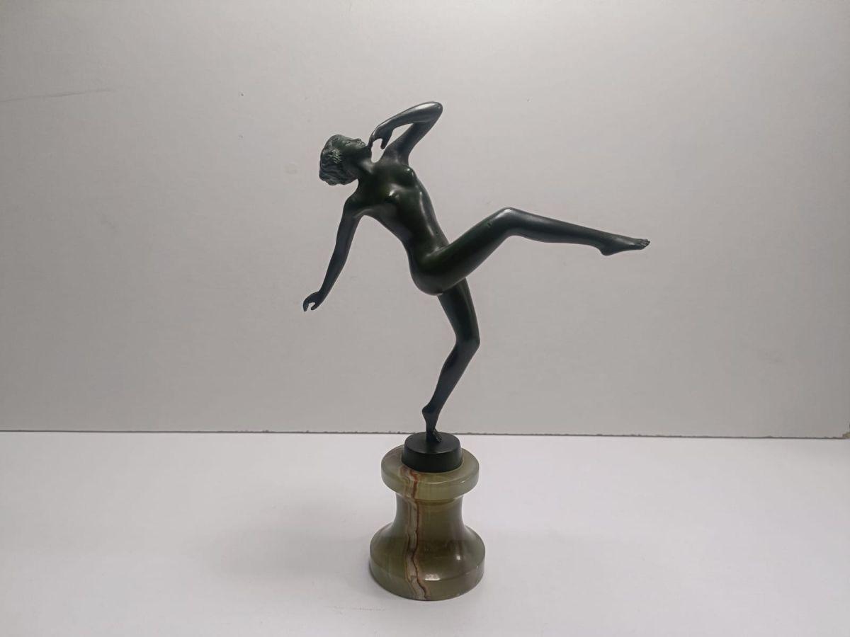 Josef Lorenzl (1892-1950) - Nude Dancer, Verdigris Patinated Bronze (1 of 4) Josef Lorenzl (1892-1950) - Nude Dancer, Verdigris Patinated Bronze (1 of 4)