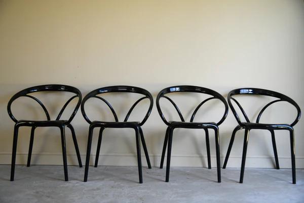 Set of 4 Sergio Giobbi Black Dining Chairs (1 of 12)