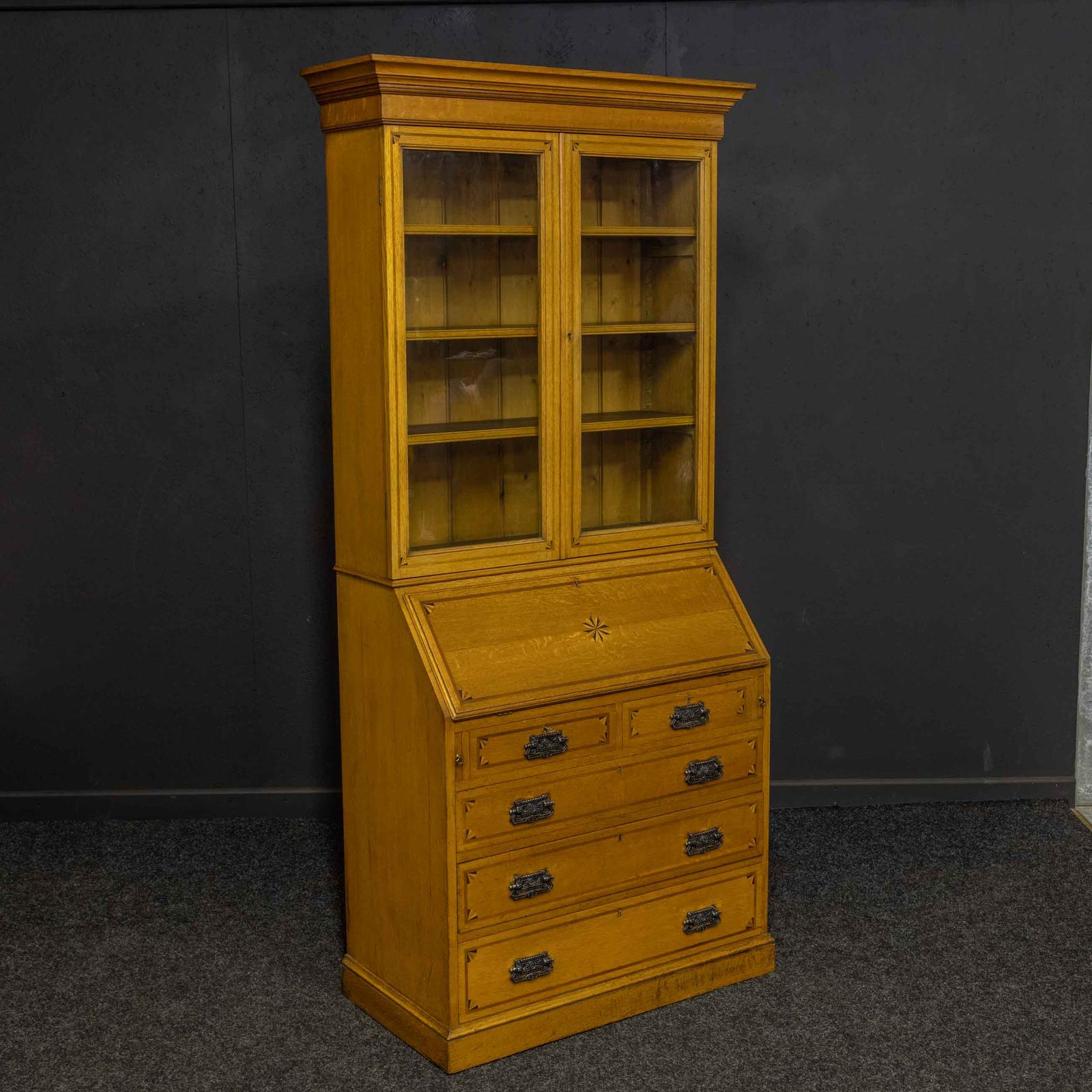 Arts & Crafts Oak Bureau Bookcase (1 of 14) Arts & Crafts Oak Bureau Bookcase (1 of 14)