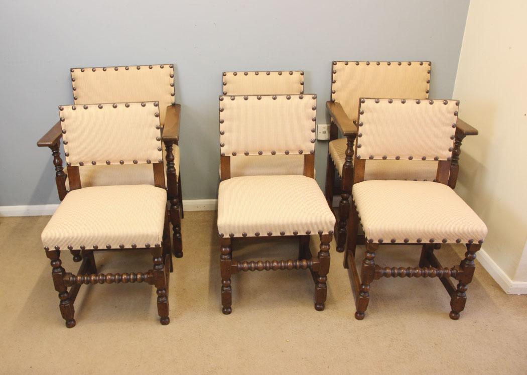 Antique Set of Six Oak Cromwellian Style Dining Chairs (1 of 15) Antique Set of Six Oak Cromwellian Style Dining Chairs (1 of 15)