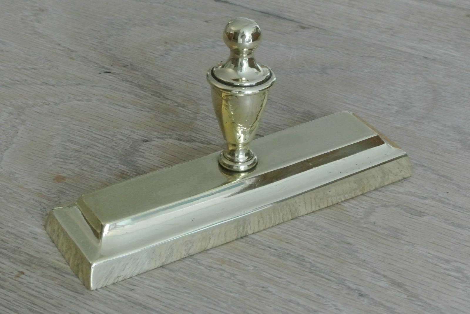 Edwardian Adam Style Urn Brass Fire Iron Tidy  Fire Iron Stop c.1905-1910 (1 of 4)